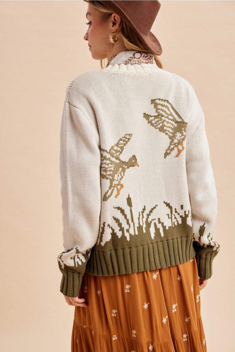 Wandering Whimsy Cotton Knit Cardigan