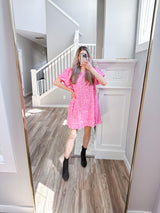 Taylor Swifty Sequin Shirt Dress in Pink Blush -SALE- (SIZE SMALL LEFT)
