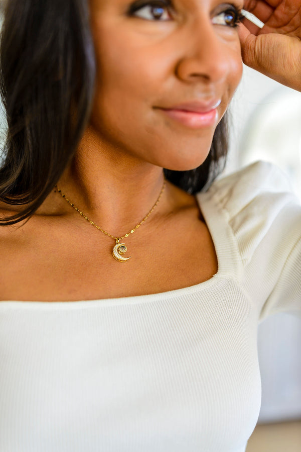 18K Gold Plated Crescent Moon Necklace