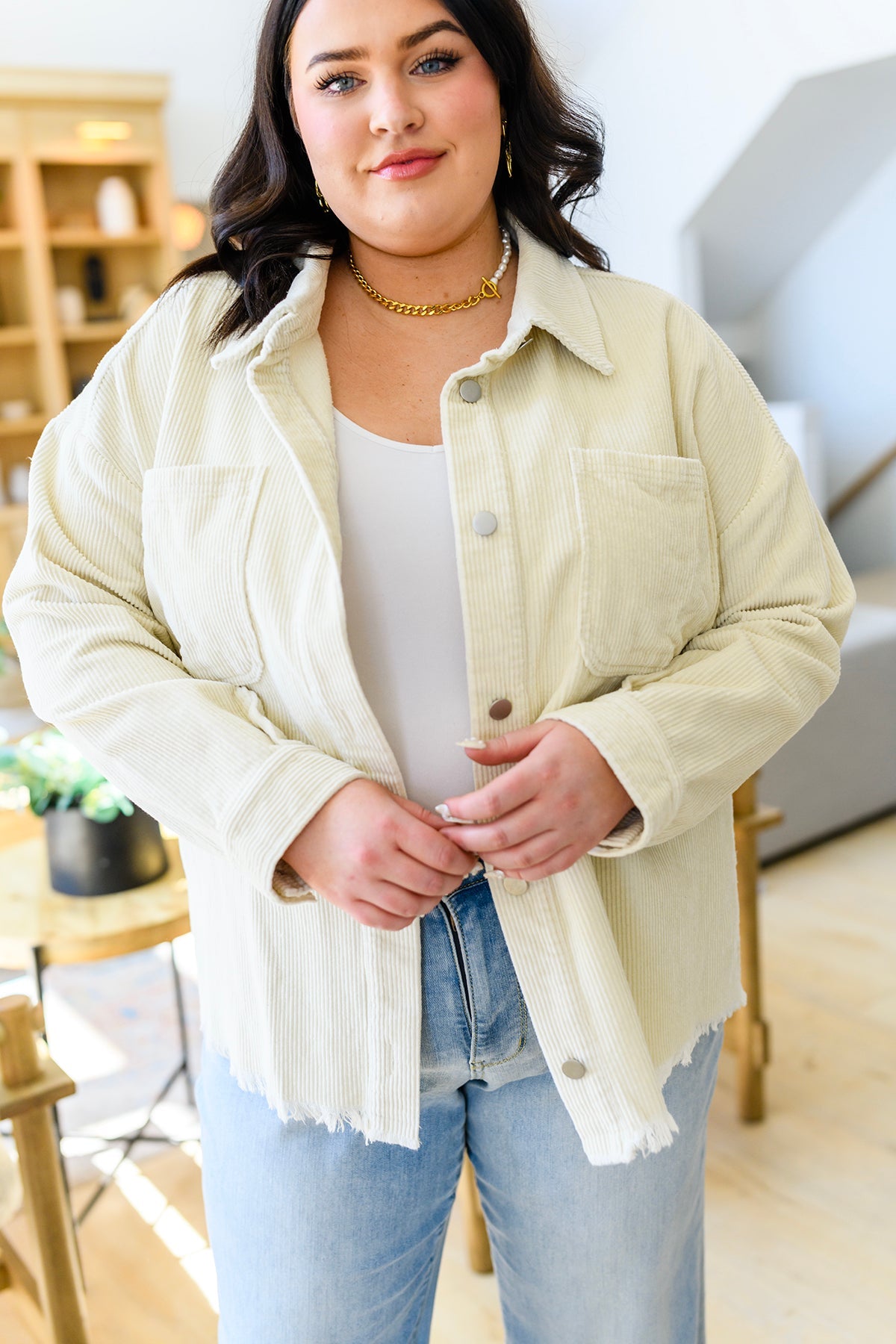 Invested in You Corduroy 100 Cotton Shacket