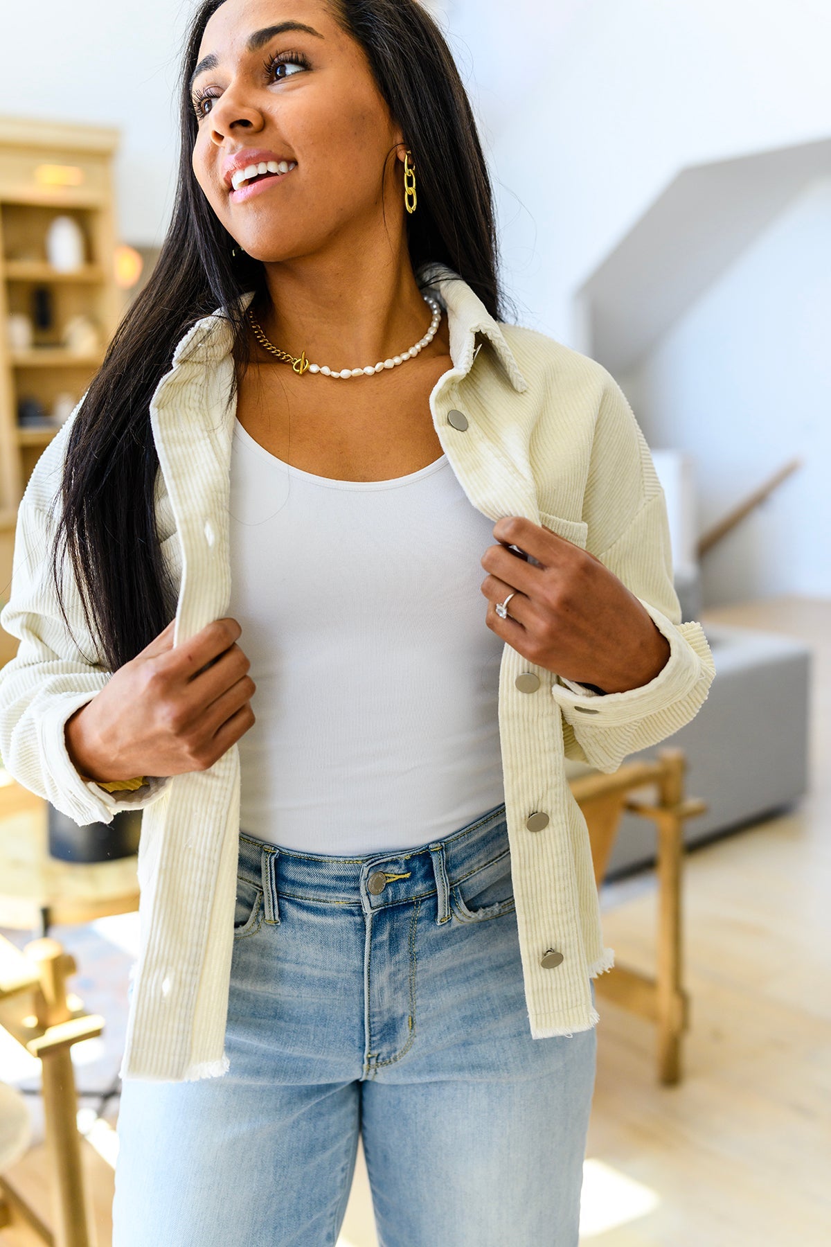 Invested in You Corduroy 100 Cotton Shacket