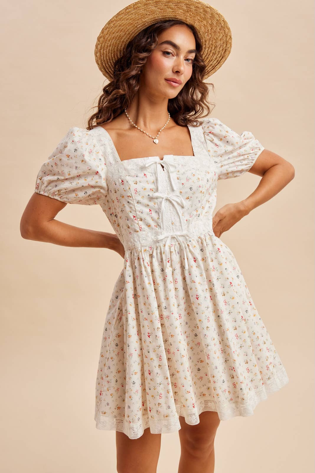 Little Stories Ditsy Floral Mini Dress