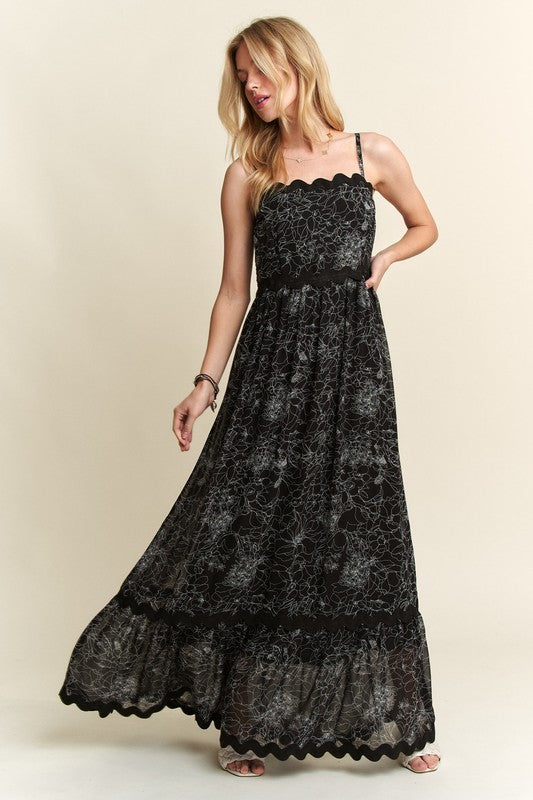 Midnight Bloom Maxi Dress