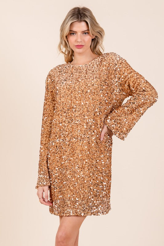 Swifty Sequin Coquette Bow Mini Dress