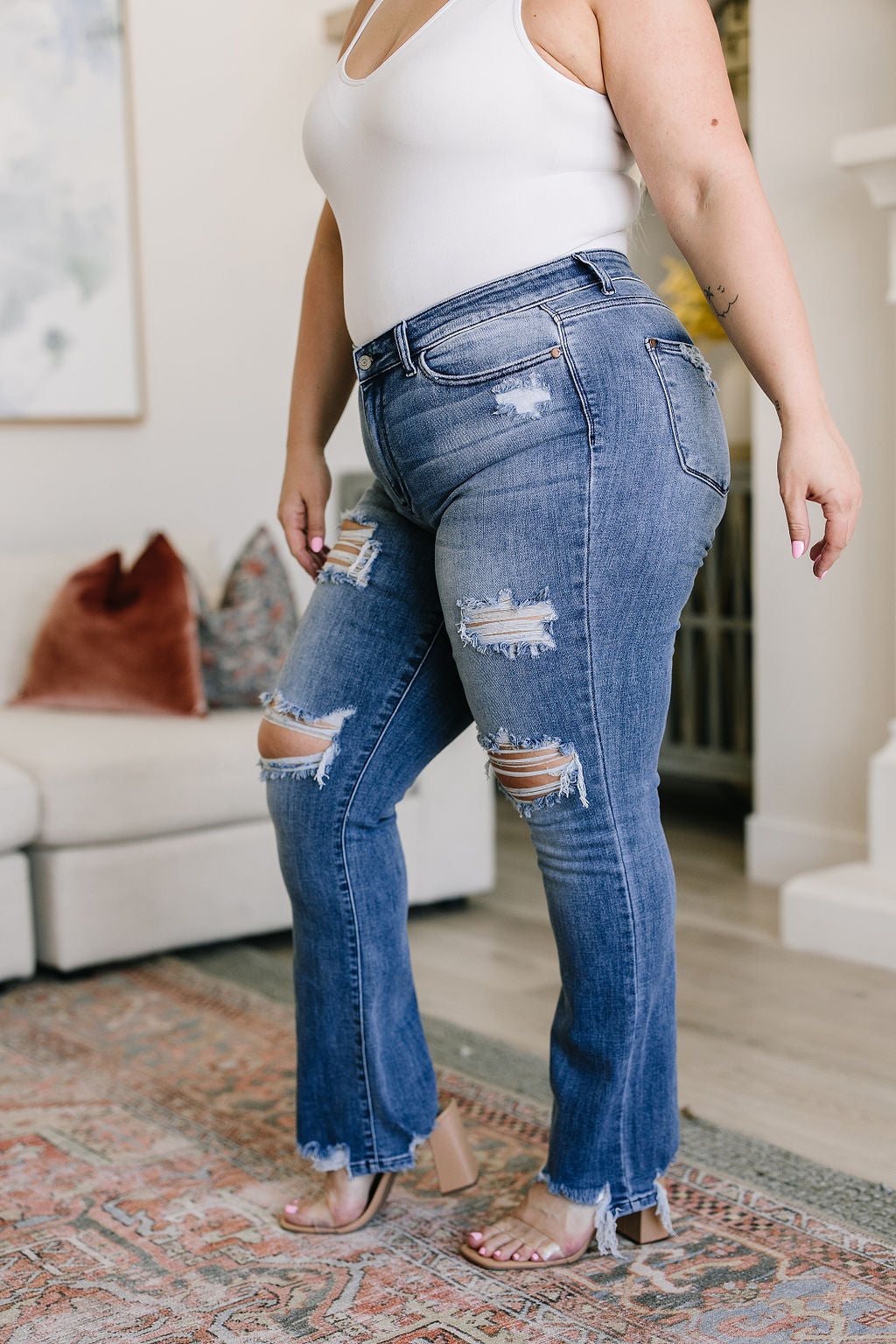 Judy Blue O'Hara Destroyed Straight Jeans