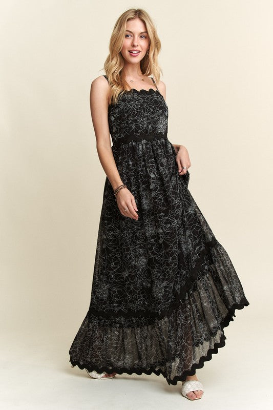 Midnight Bloom Maxi Dress