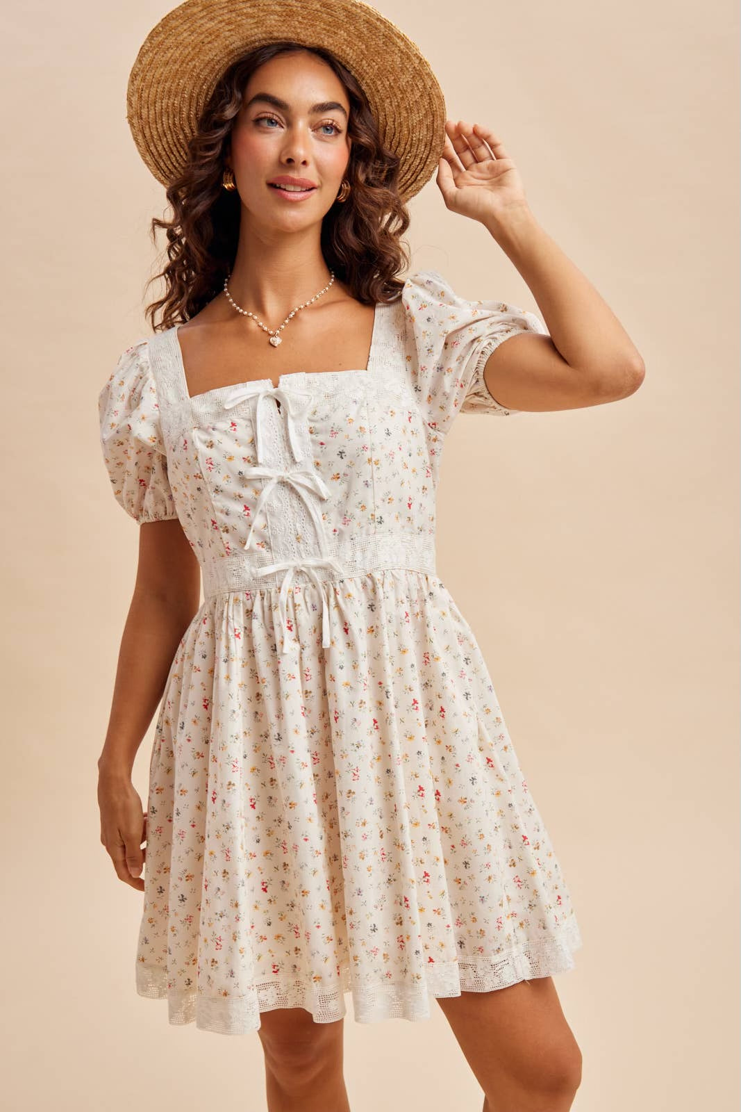 Little Stories Ditsy Floral Mini Dress