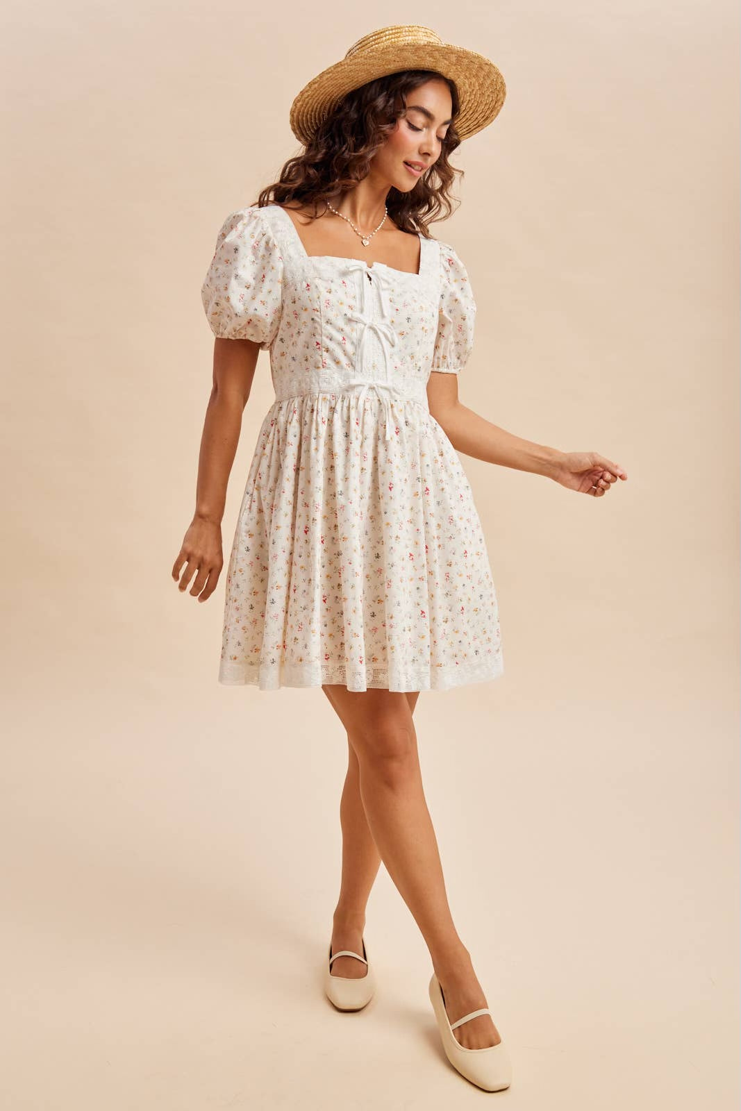 Little Stories Ditsy Floral Mini Dress