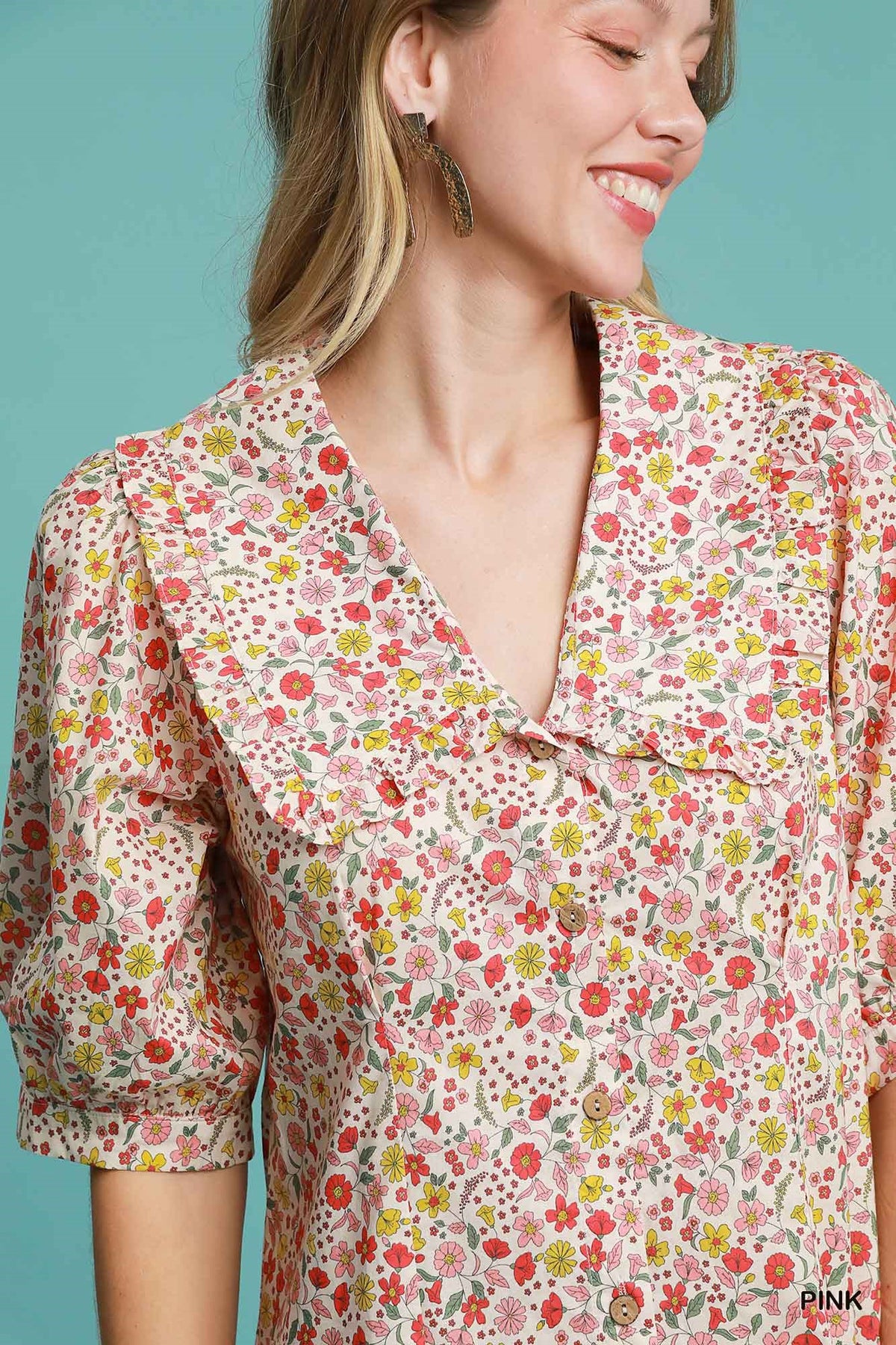 Love Is A Verb Vintage Floral Dress in Pink