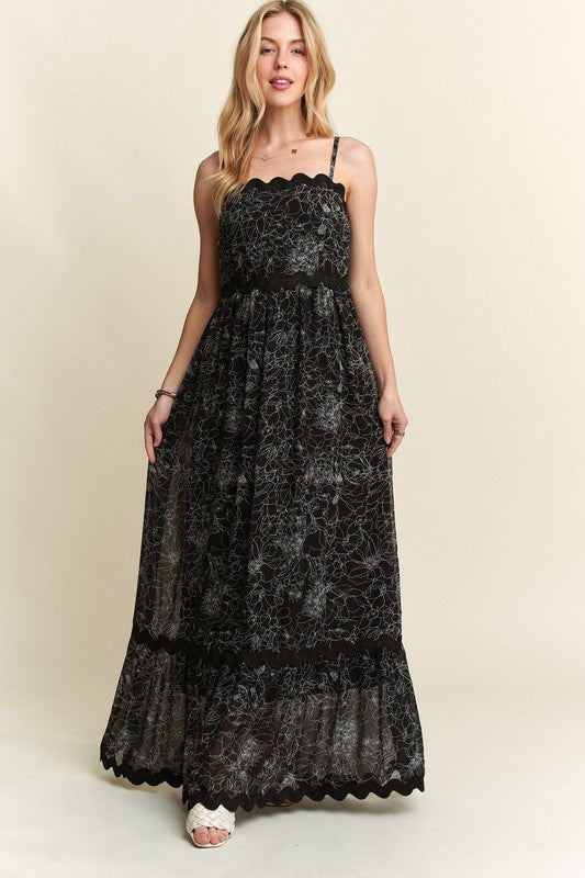 Midnight Bloom Maxi Dress