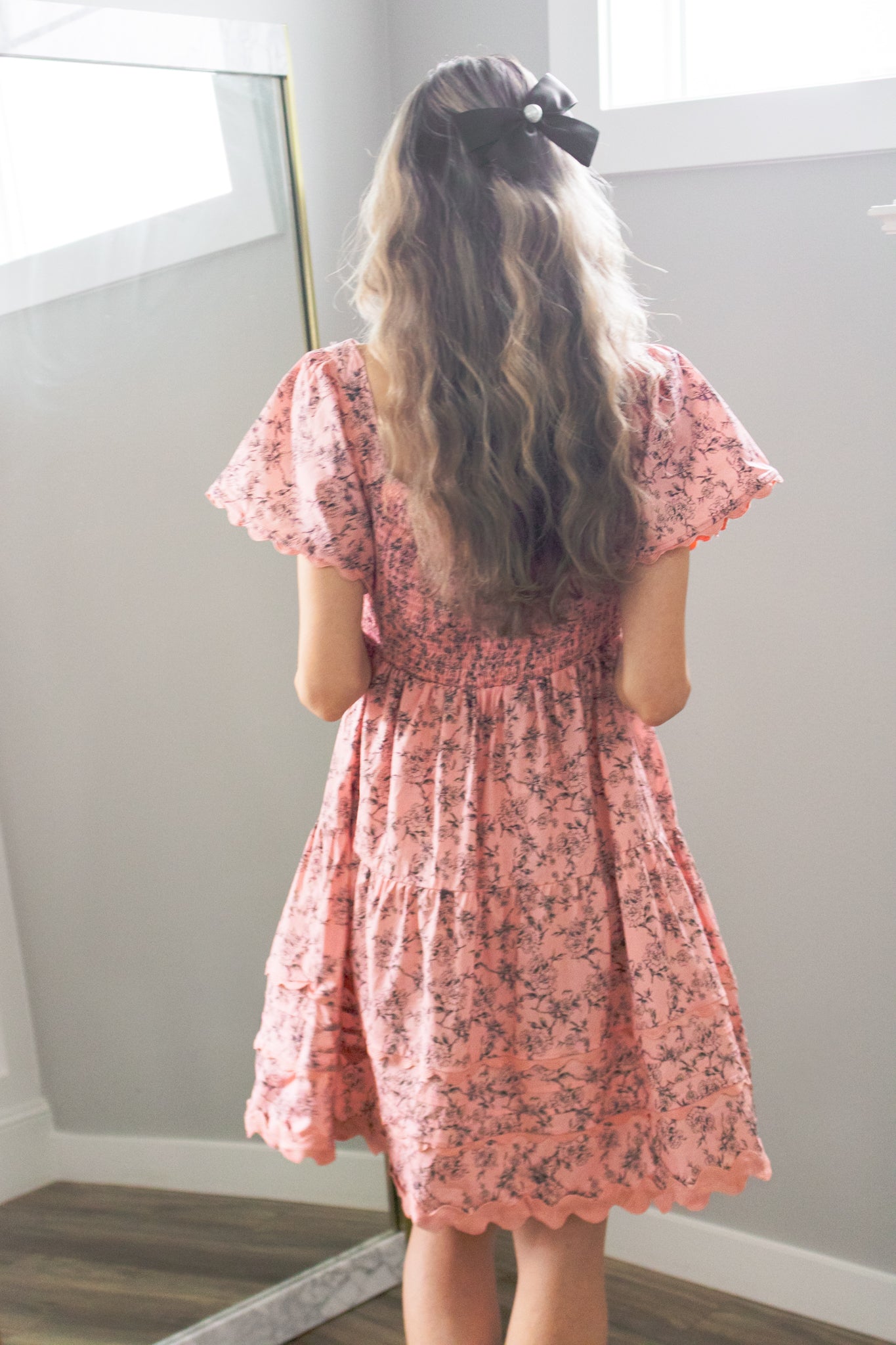 Love Letters Vintage Floral Cotton Dress in Rose