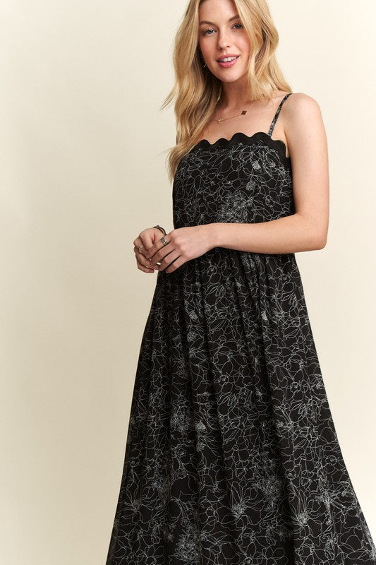 Midnight Bloom Maxi Dress