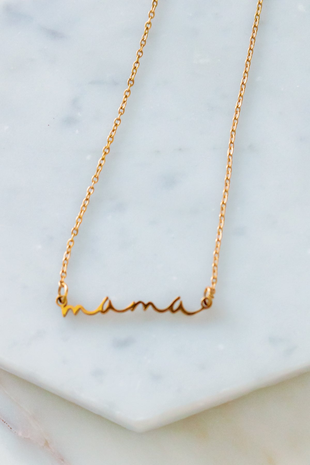 18K Gold Gift For My Mama Necklace