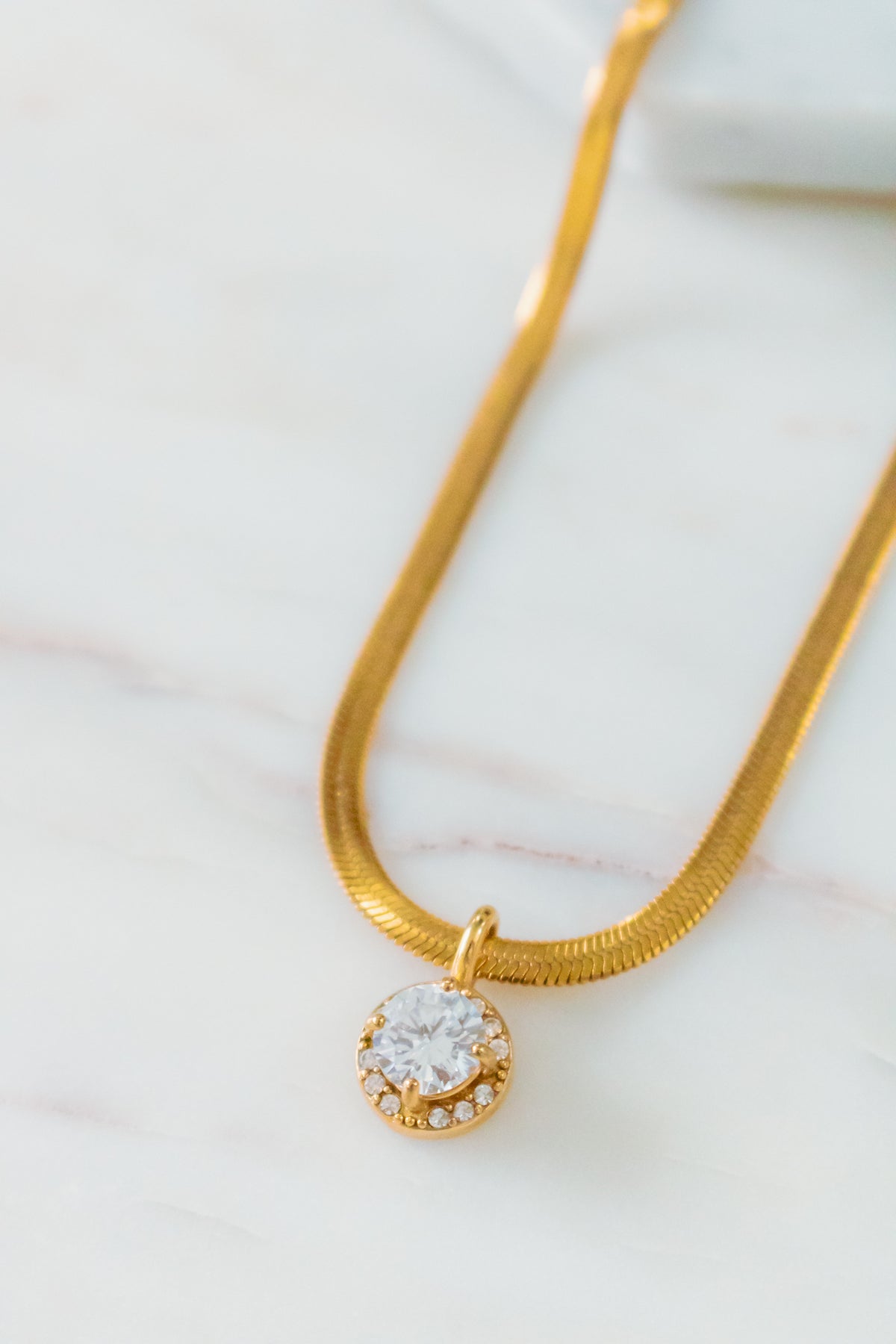 A Little Sparkle 18K Gold Plated Necklace in Gem Gift For Her