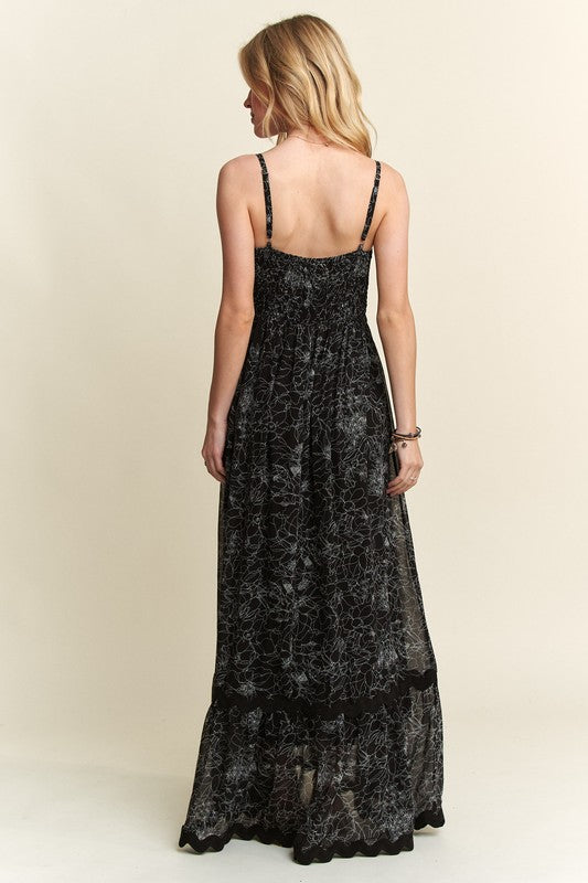 Midnight Bloom Maxi Dress