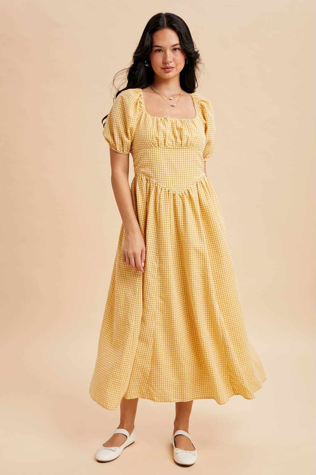 Honey For Your Thoughts Gingham Maxi Dress