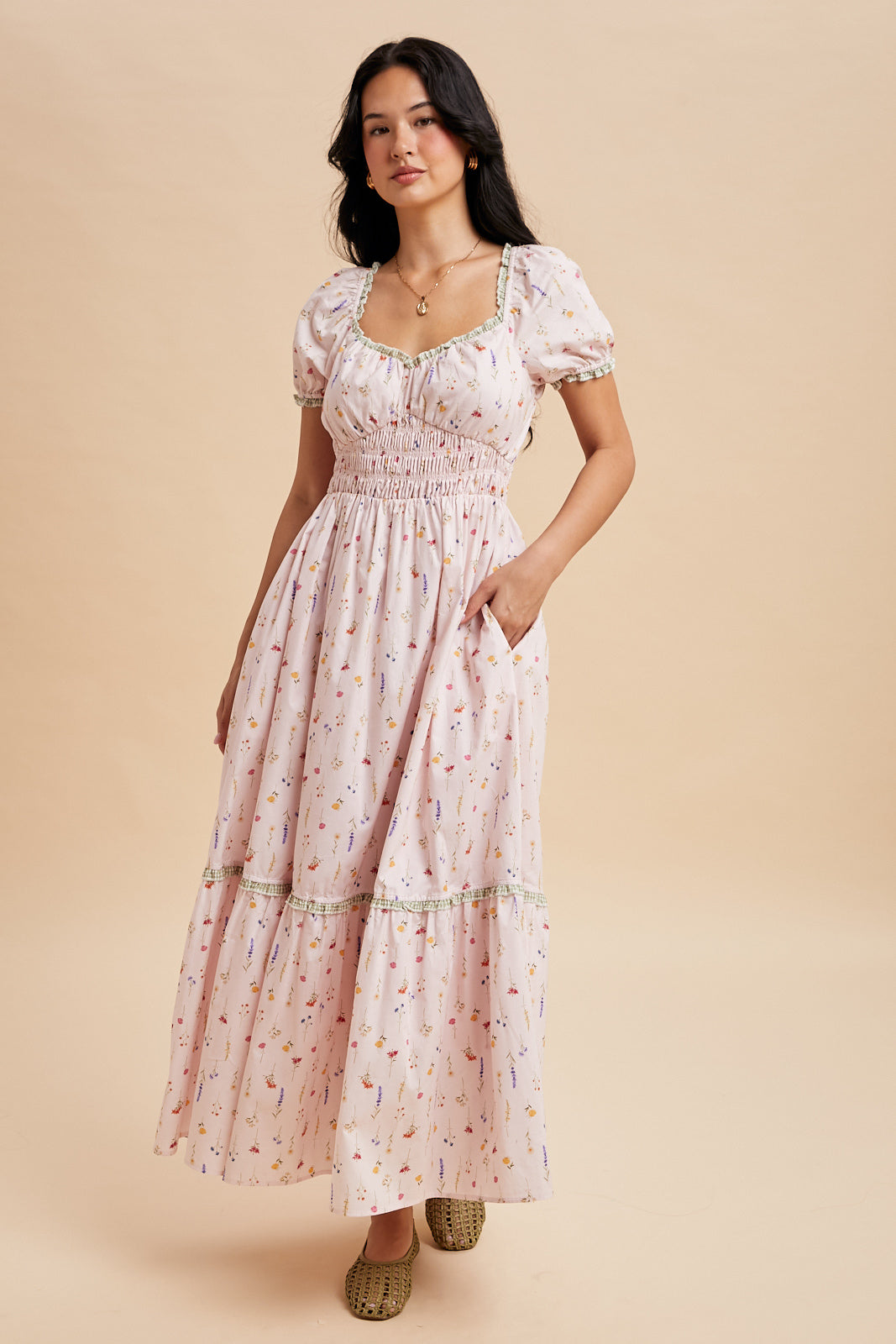 Vintage Floral Cotton Maxi Dress *preorder*