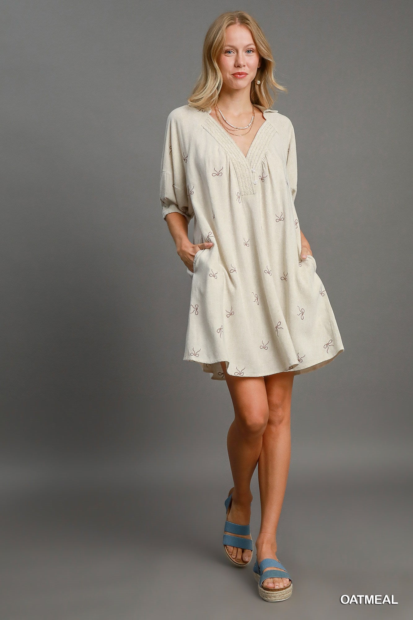 Bow Beautiful Linen Dress