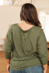 A Day Together Long Sleeve Top in Olive
