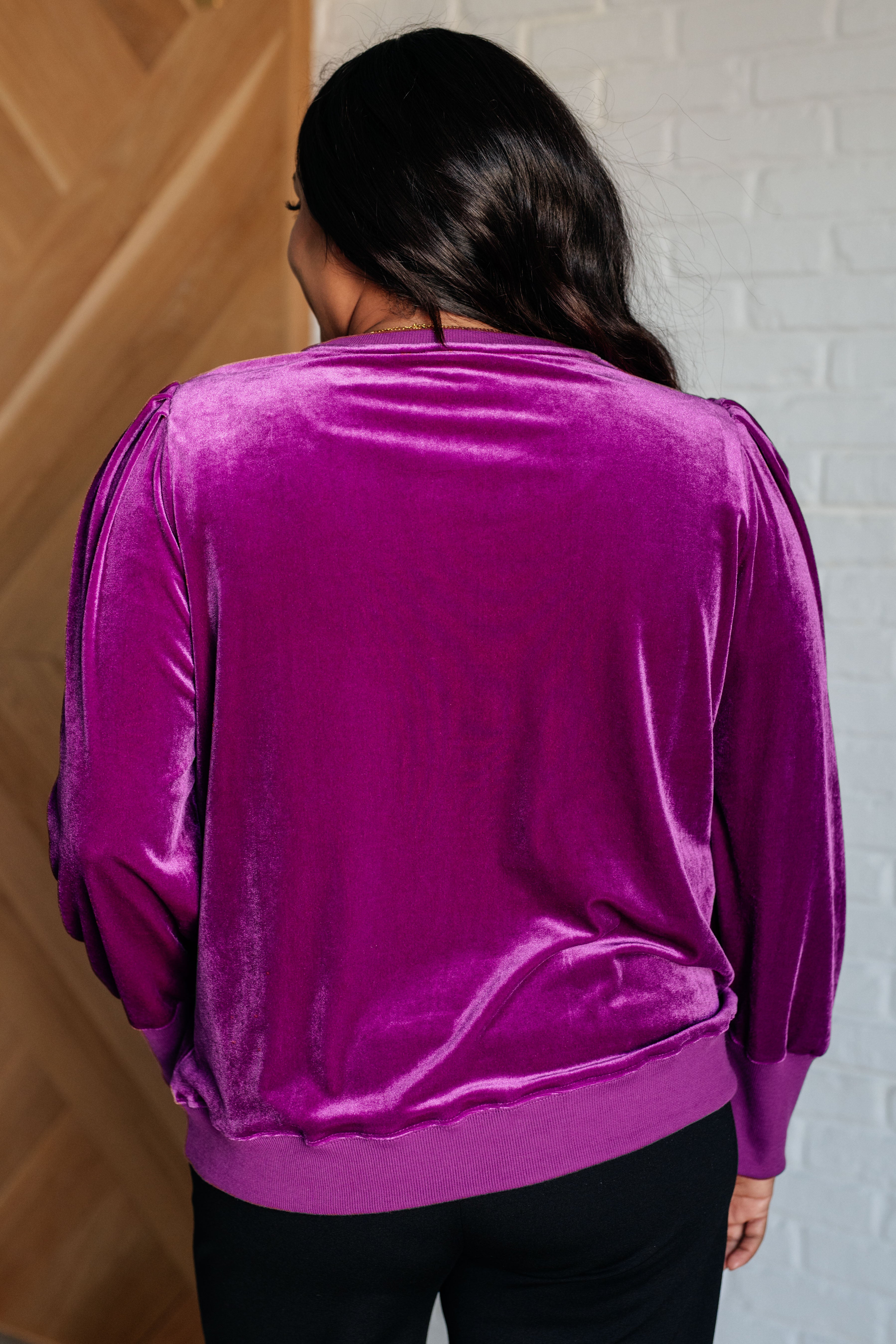 A Special Place Velour Pullover Top