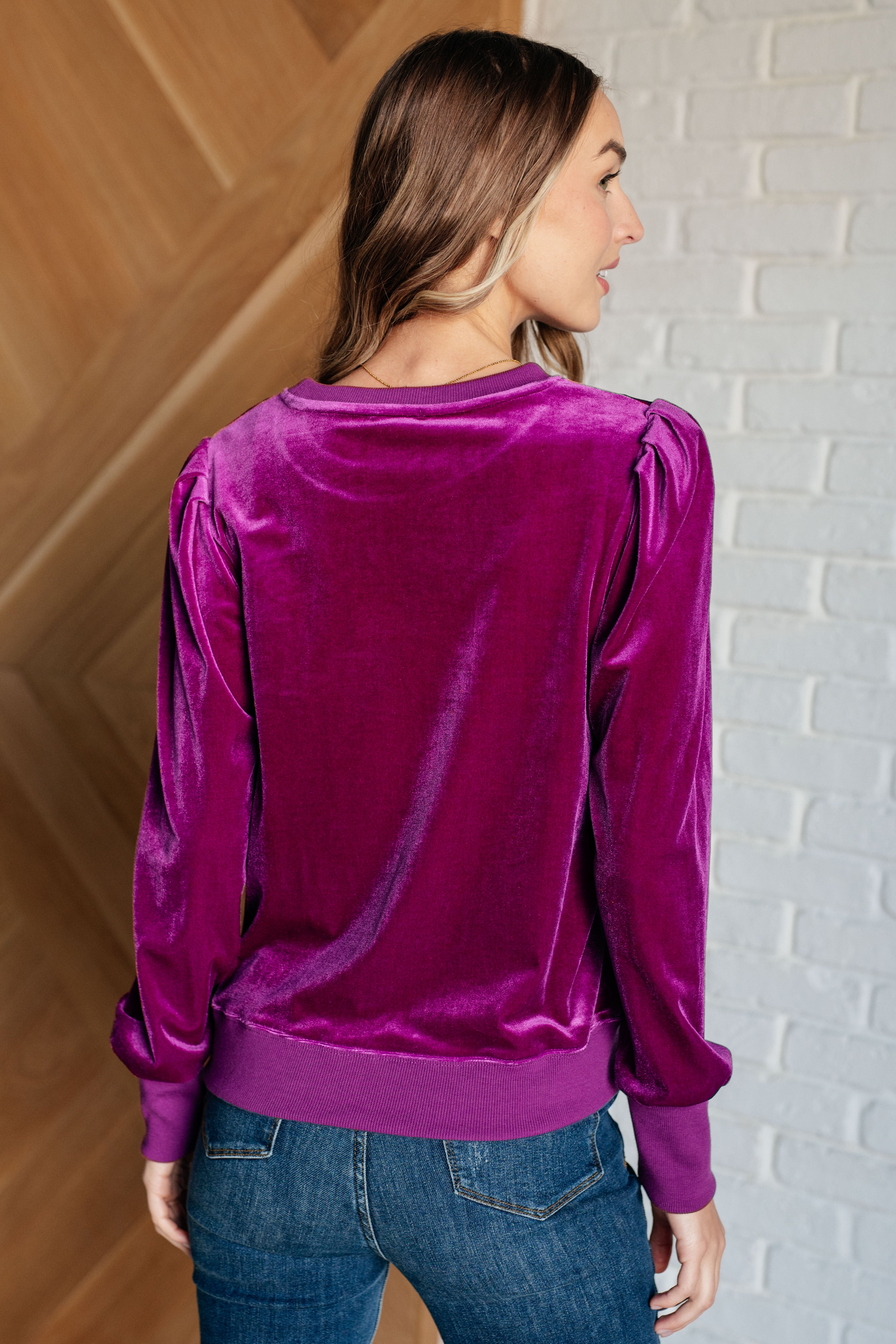 A Special Place Velour Pullover Top