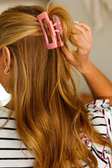 Peachy Pink Classic Hair Claw