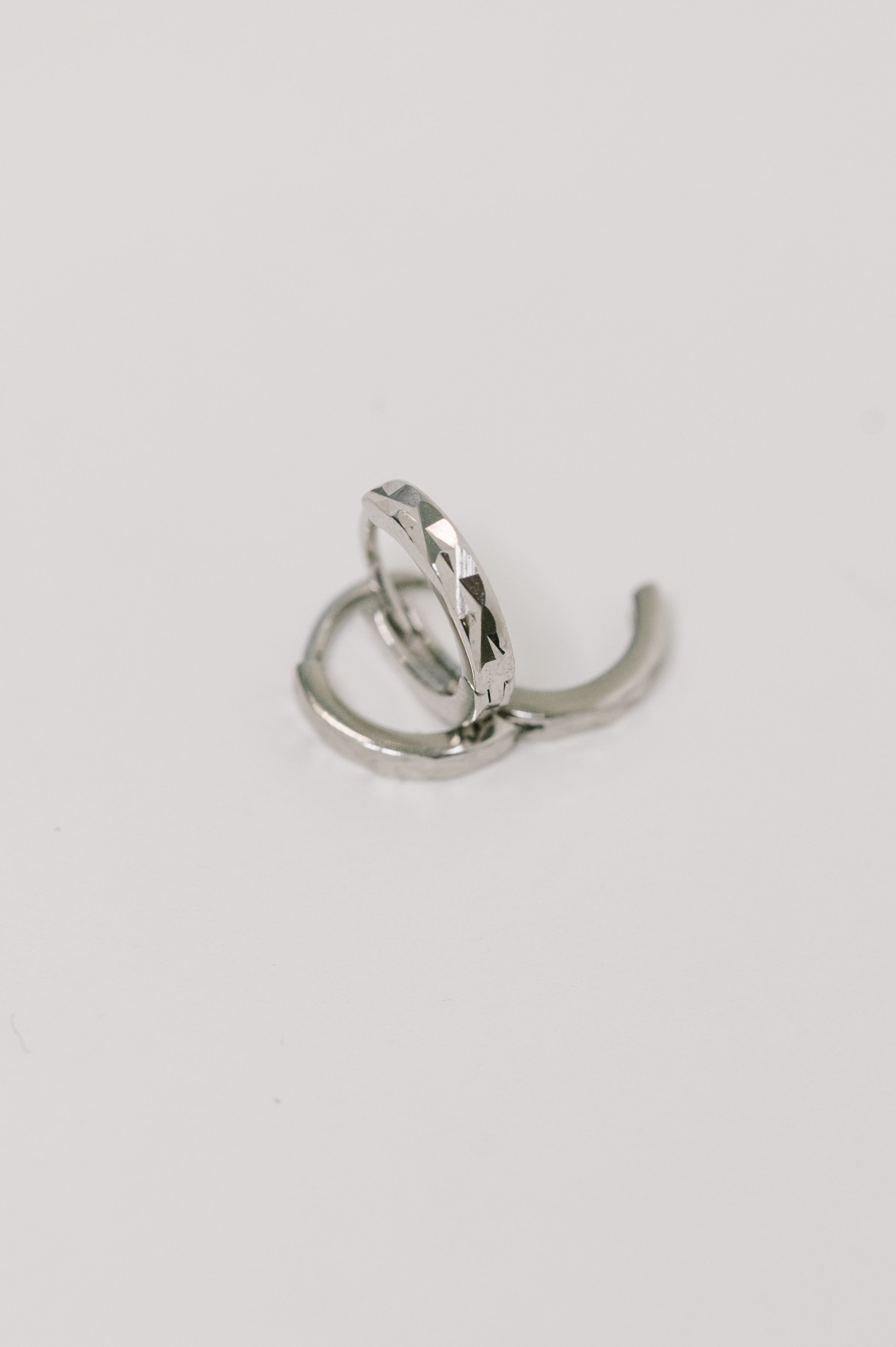 Charming Hammered Sterling Silver Earrings