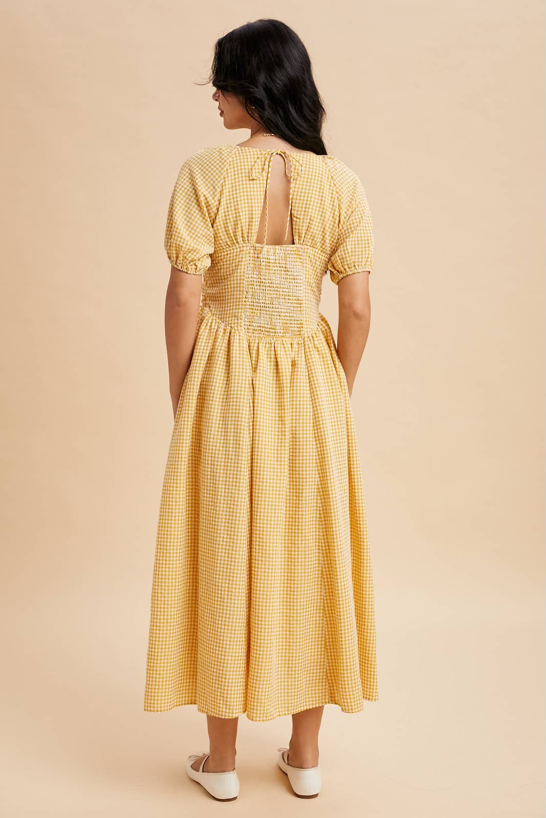 Honey For Your Thoughts Gingham Maxi Dress
