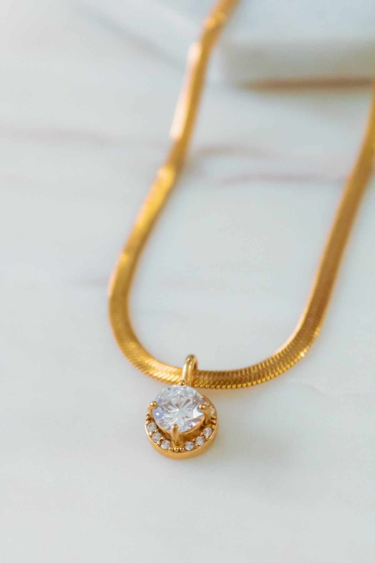 A Little Sparkle 18K Gold Plated Necklace in Gem Gift For Her