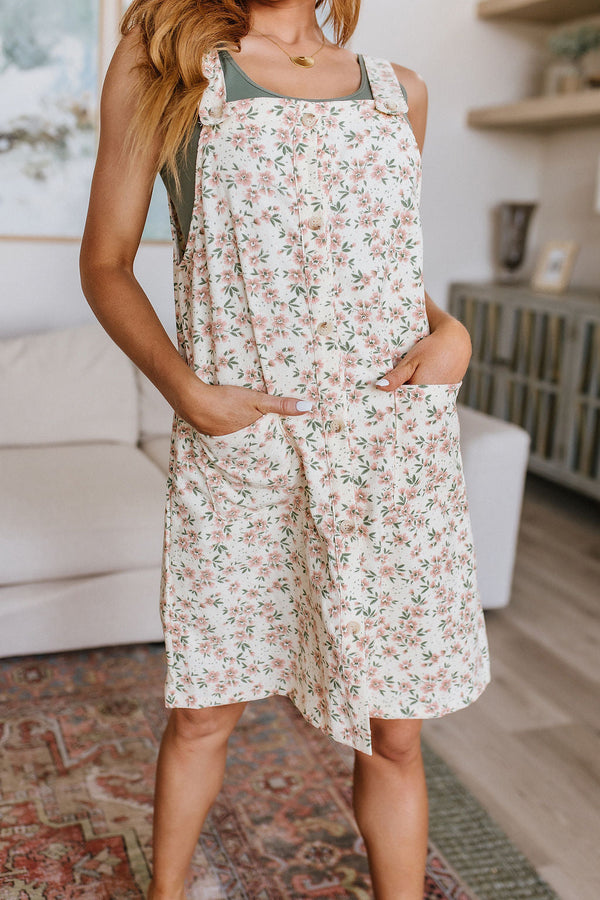 Baby Blossoms Floral Coquette Jumper Dress