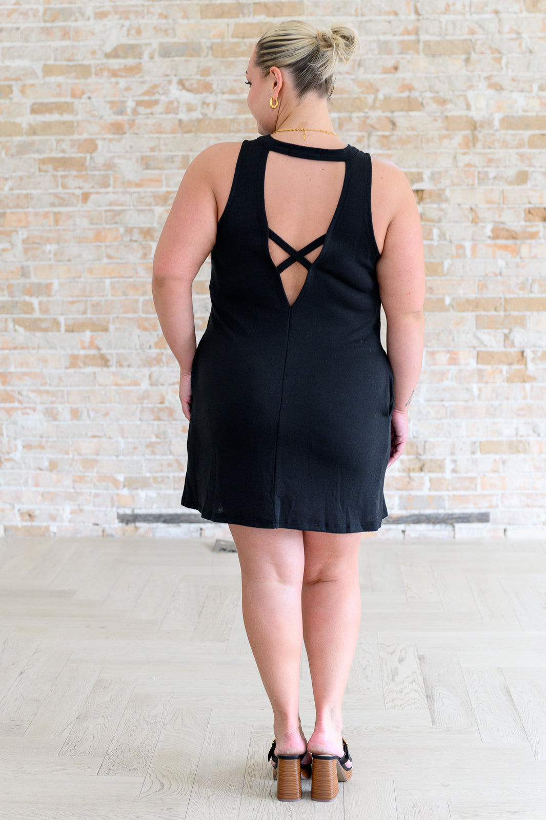 Back it Up Crisscross Cut-Out Back Dress