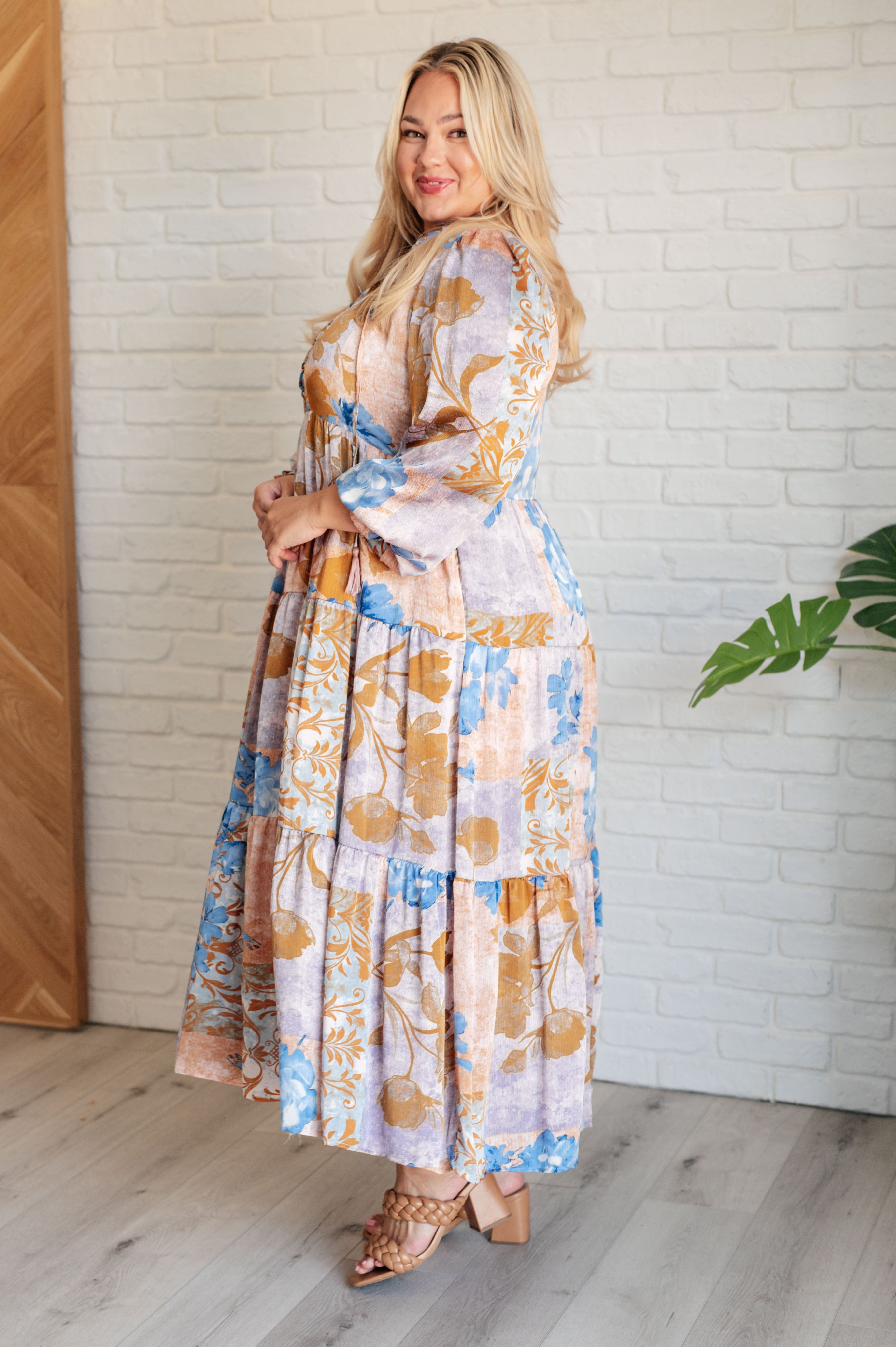 Golden Harvest Tiered Dress