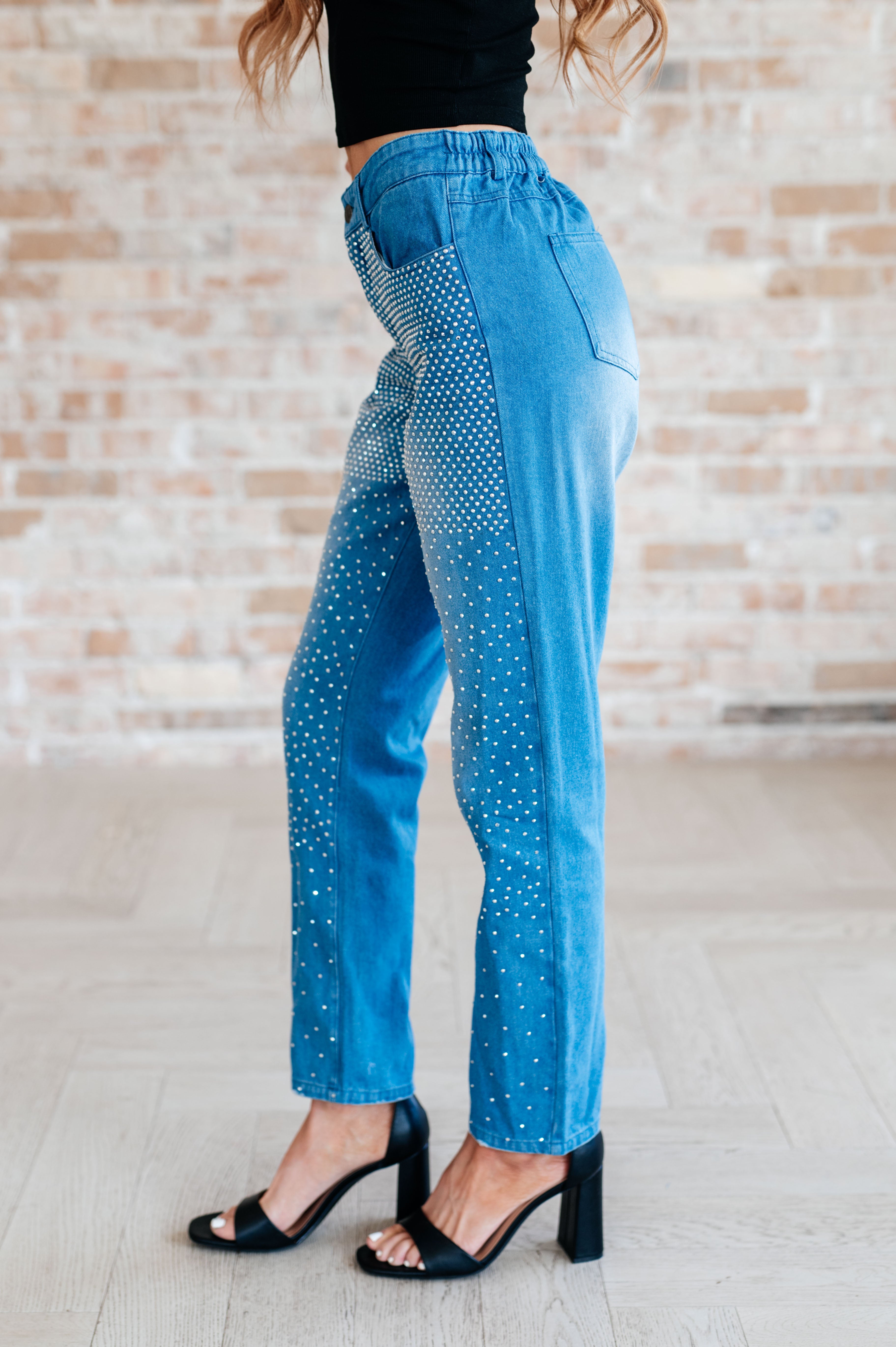 GEEGEE Rhinestone Pants