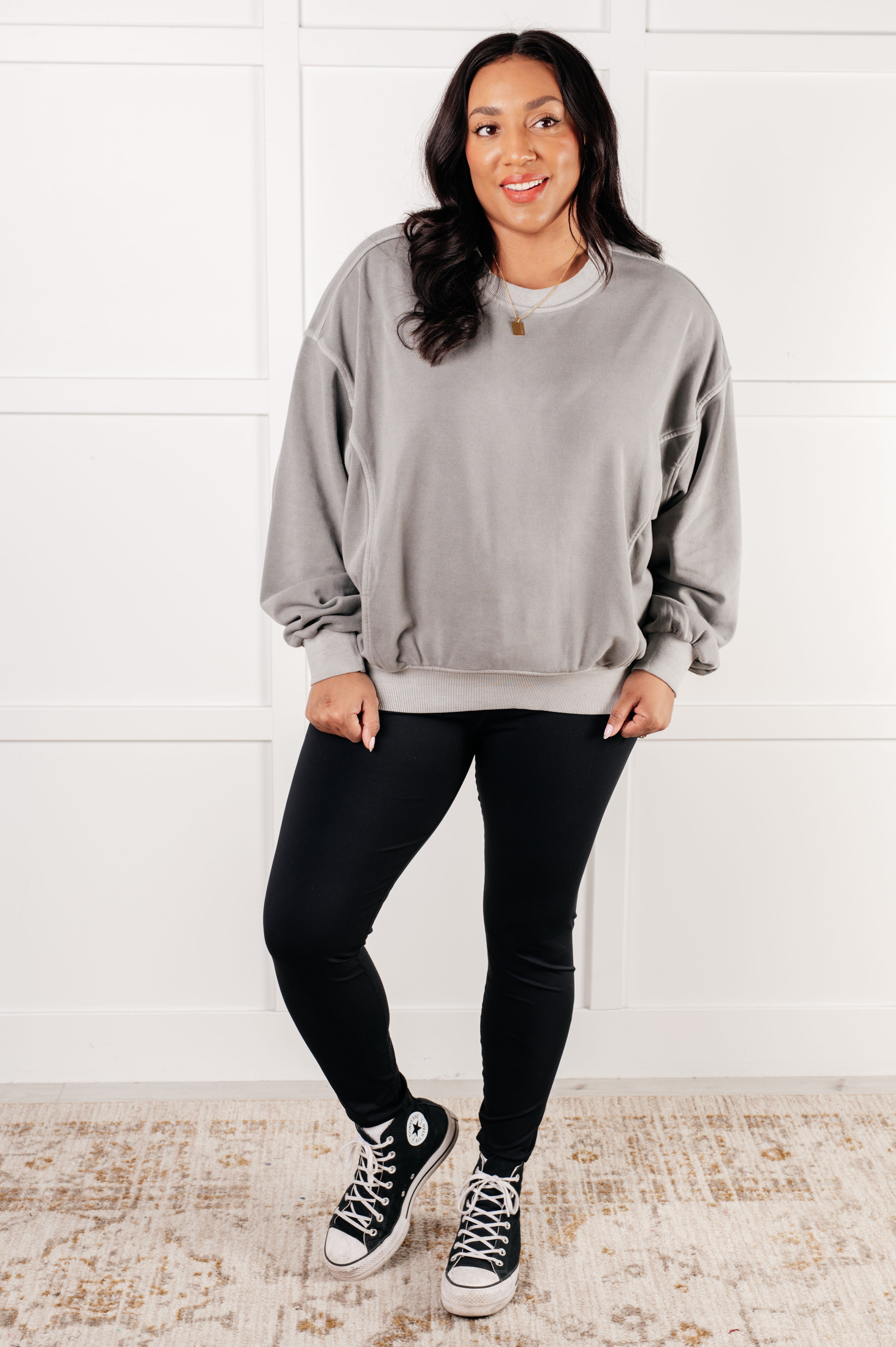 Cuddle Up Pullover in Sleet