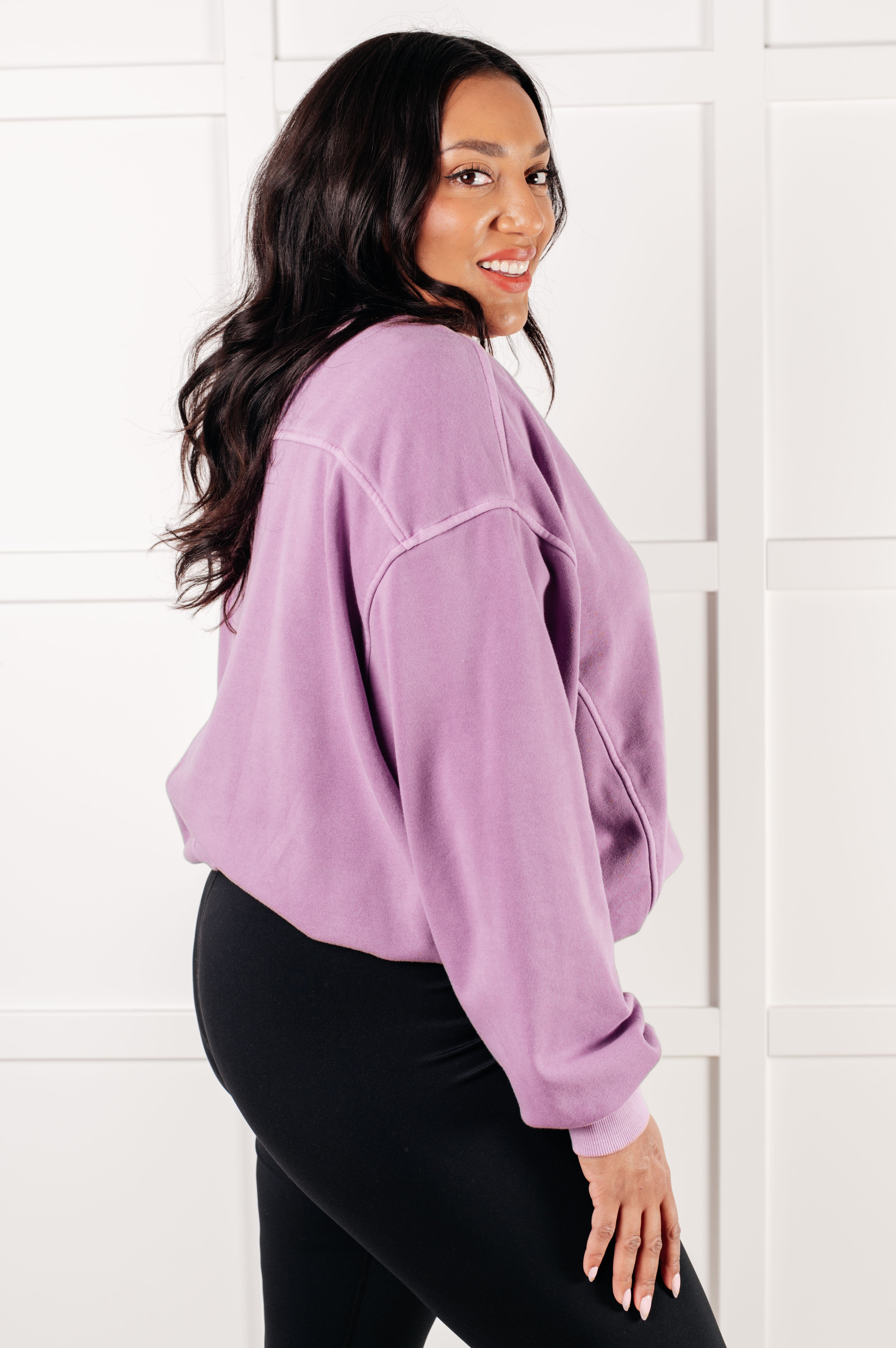 Cuddle Up Pullover in Violet