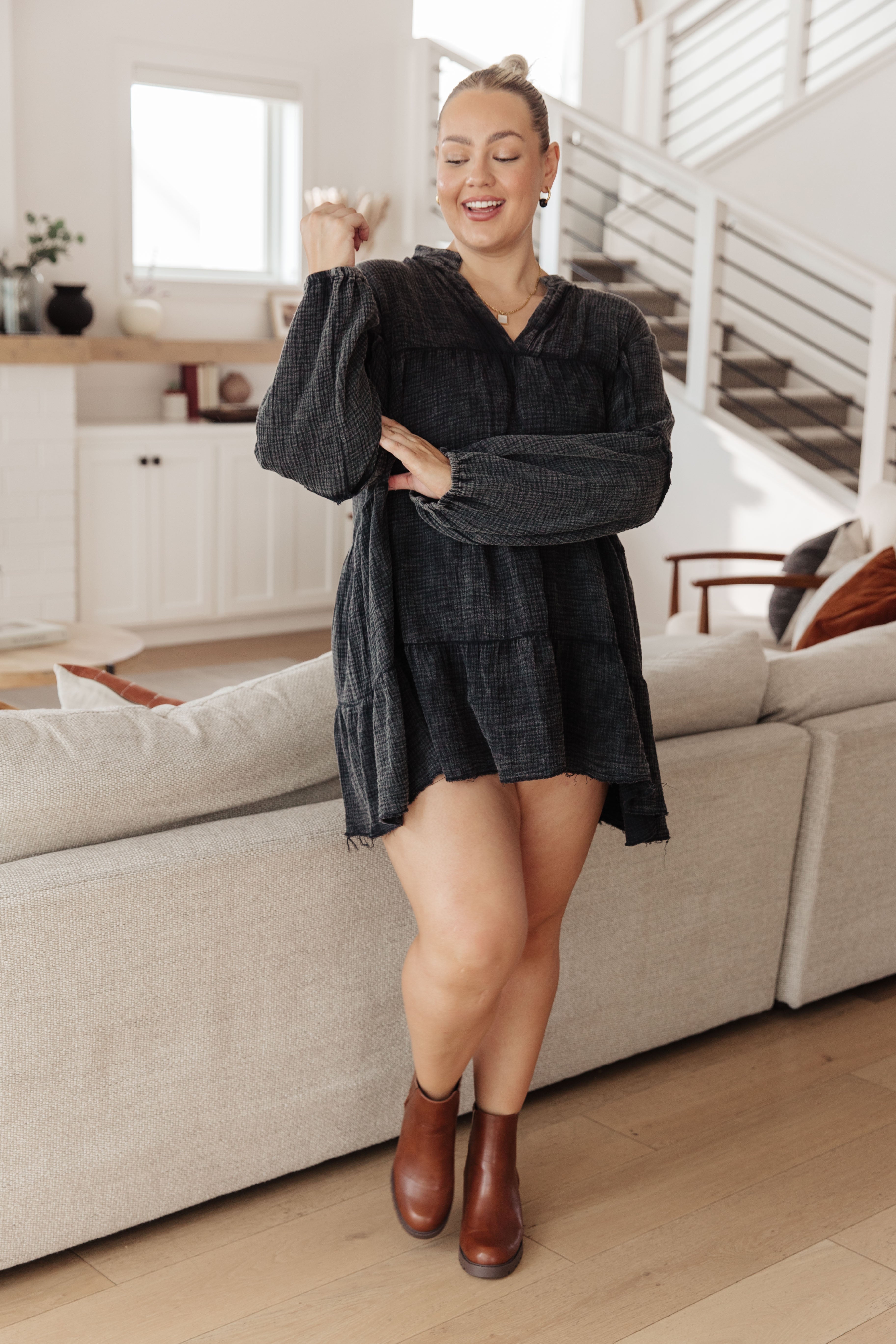Autumn Darling Mineral Wash Cotton Dress