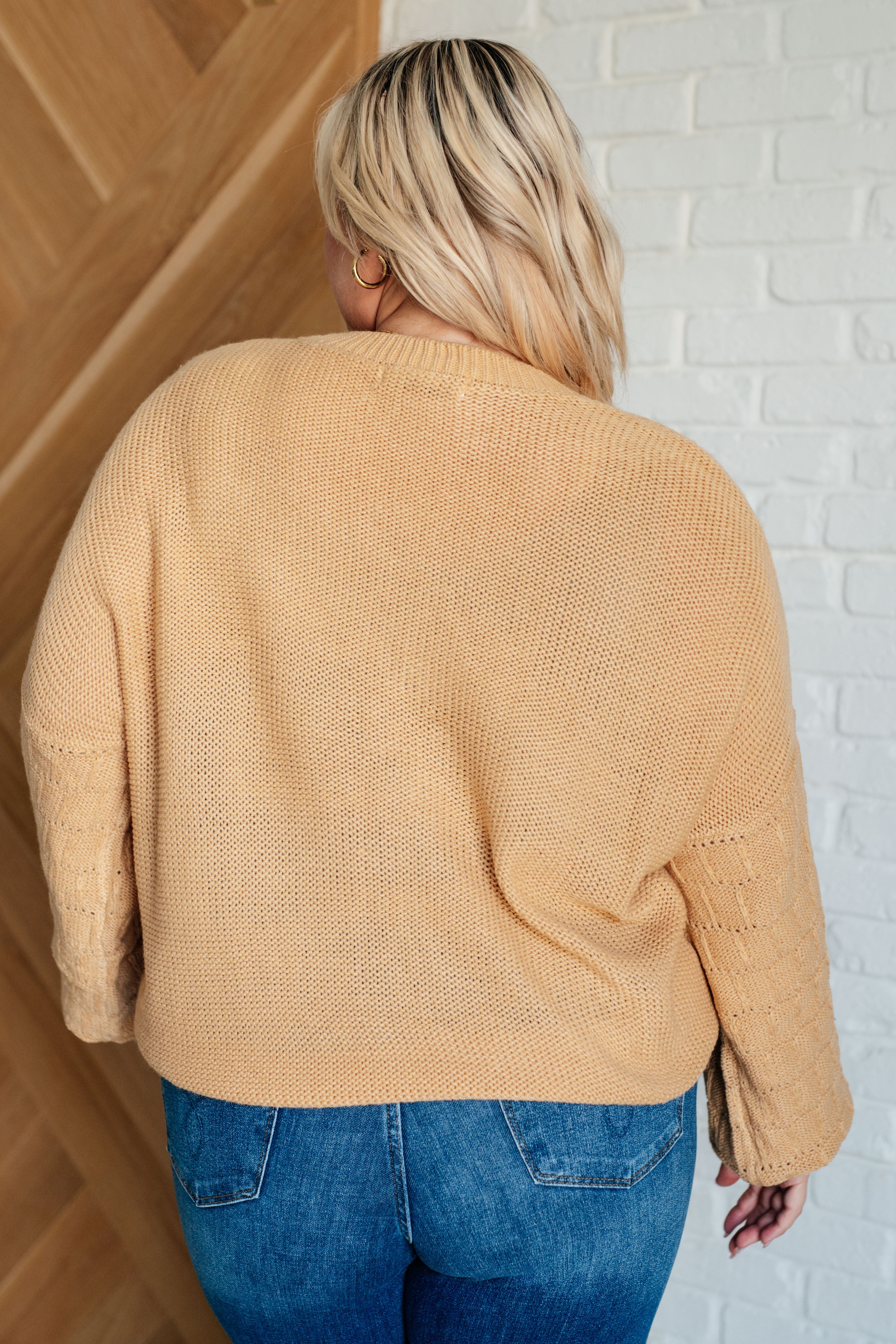 Cozy Knit Sweater in Wheat