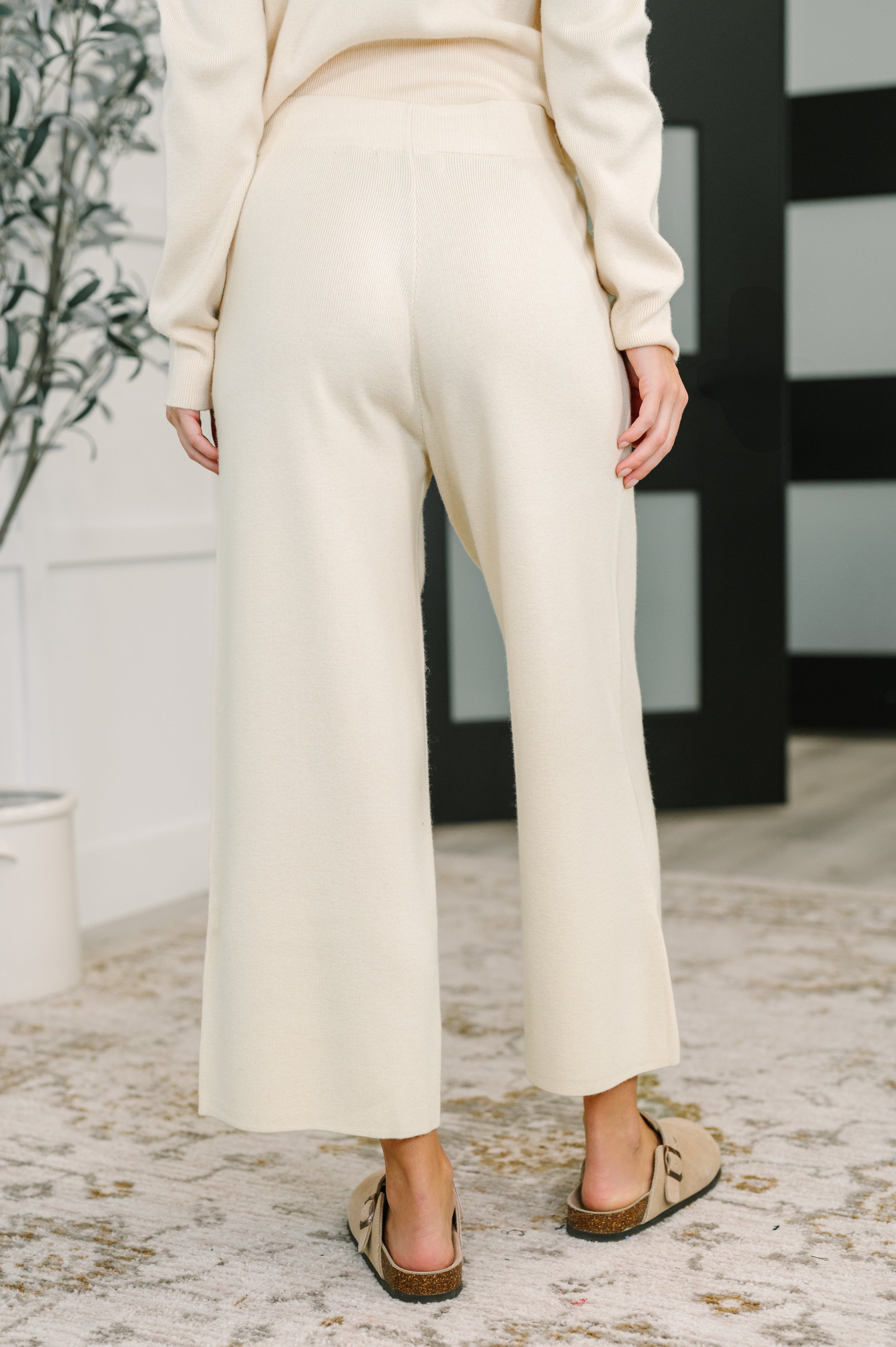 Clove Cashmere Culottes Bottoms in Oat
