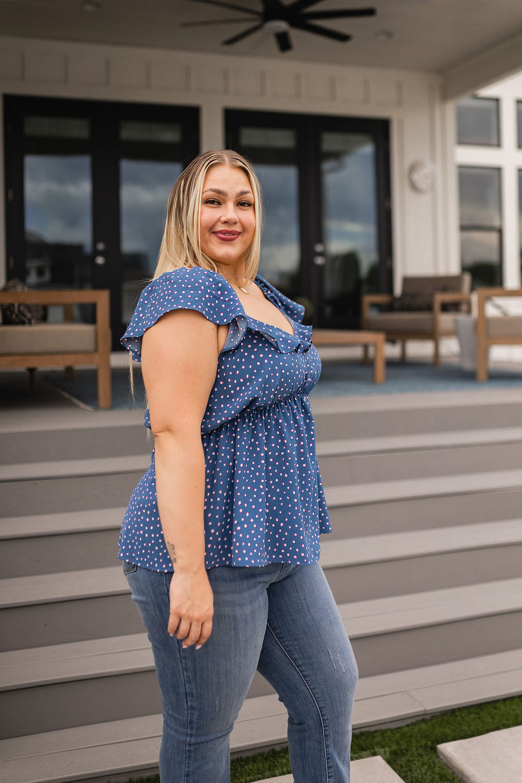 Connect the Dots Babydoll Blouse