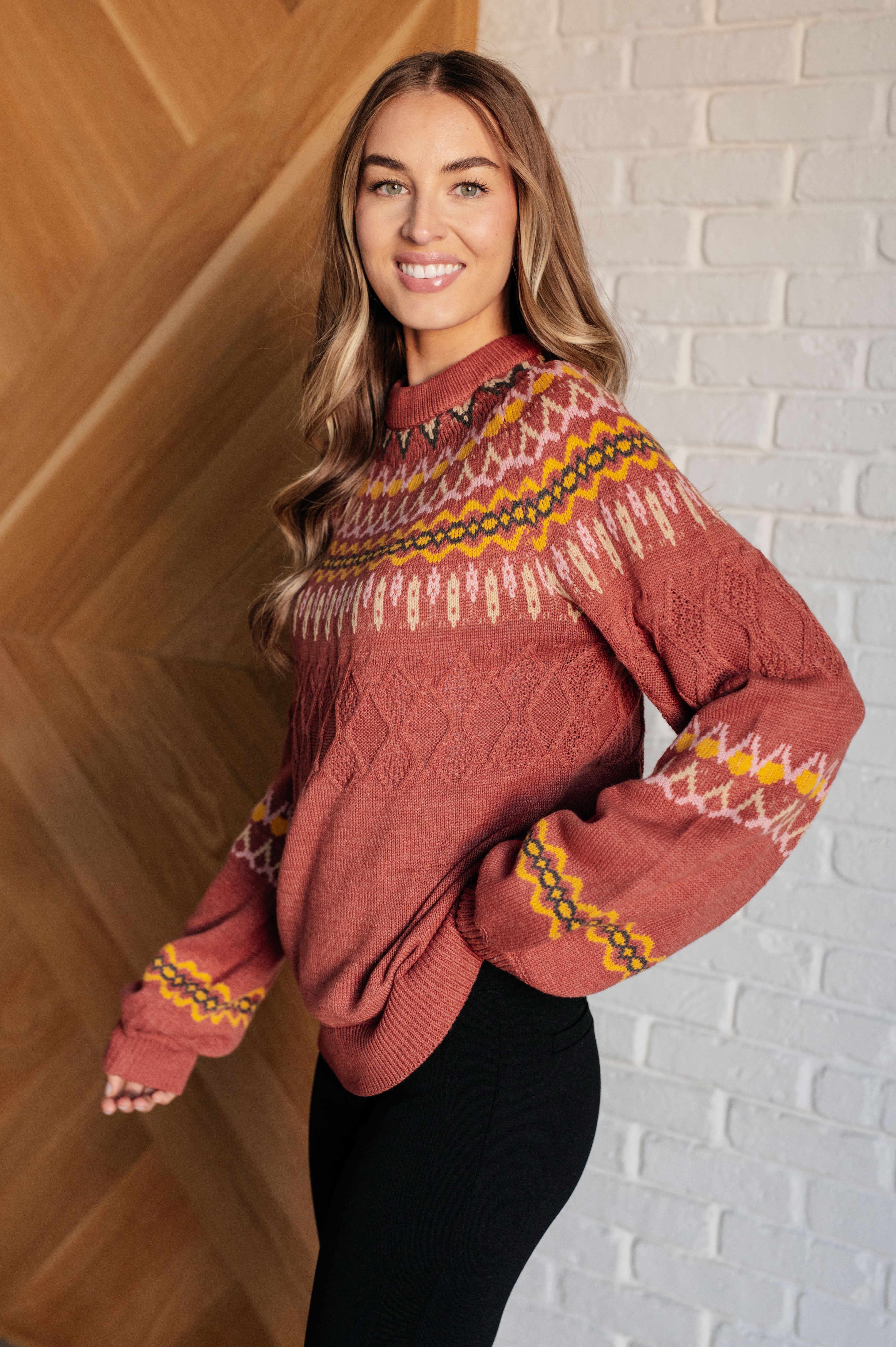 Fair Isle Sweater in Cozy Chalet