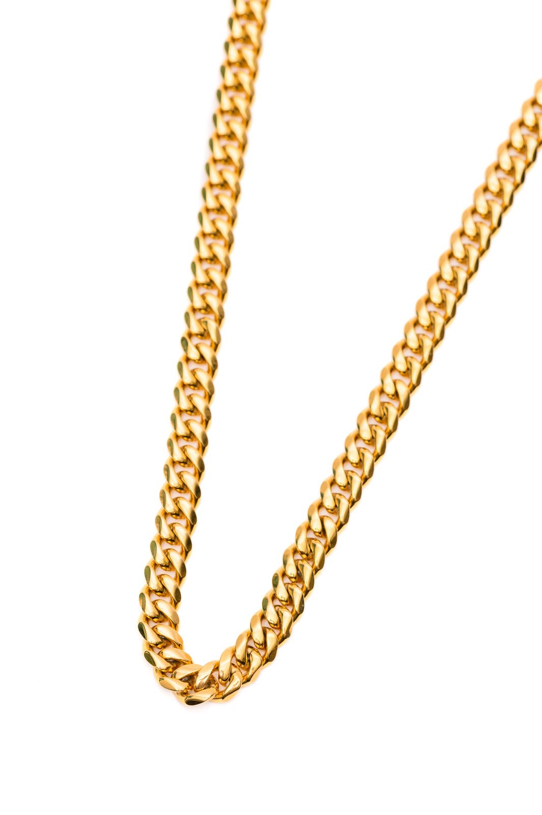 Curiously Cute Cuban Stainless Steel Chain Necklace