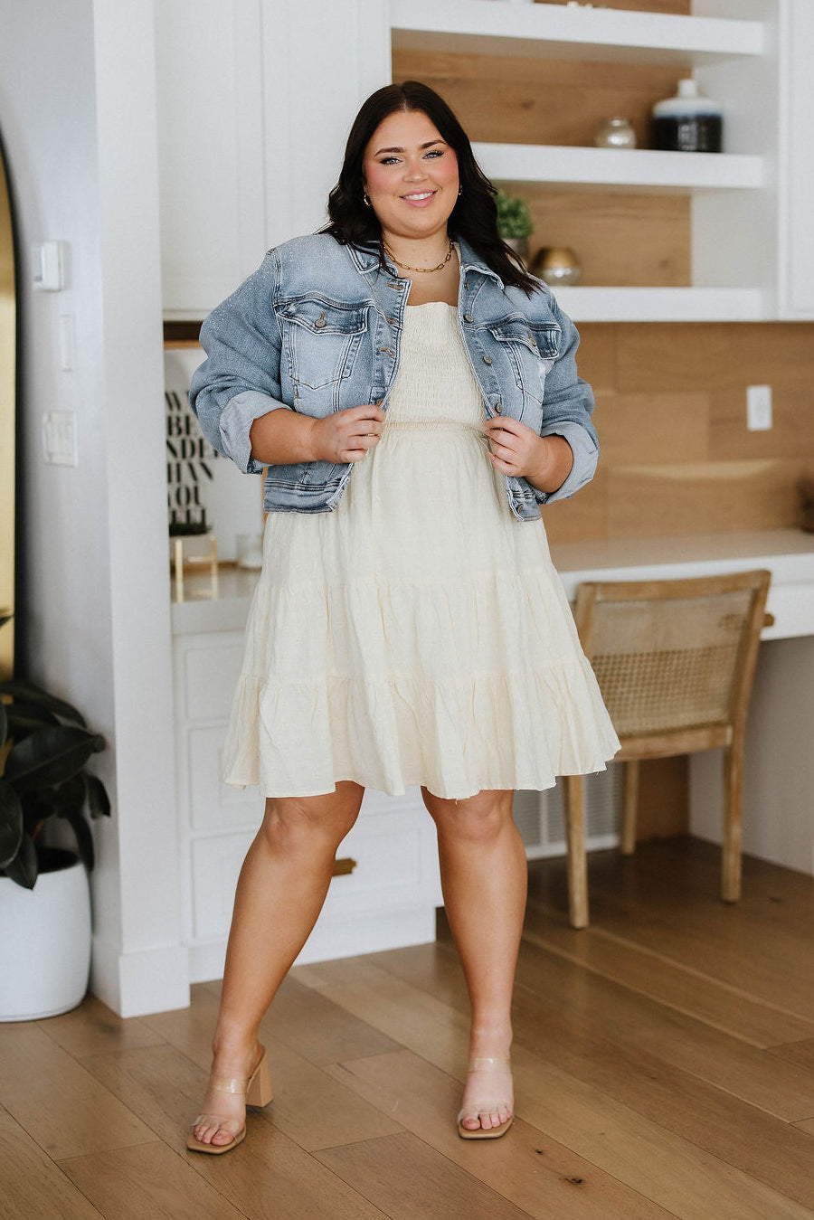 Cute Situation Square Neck Cotton Dress