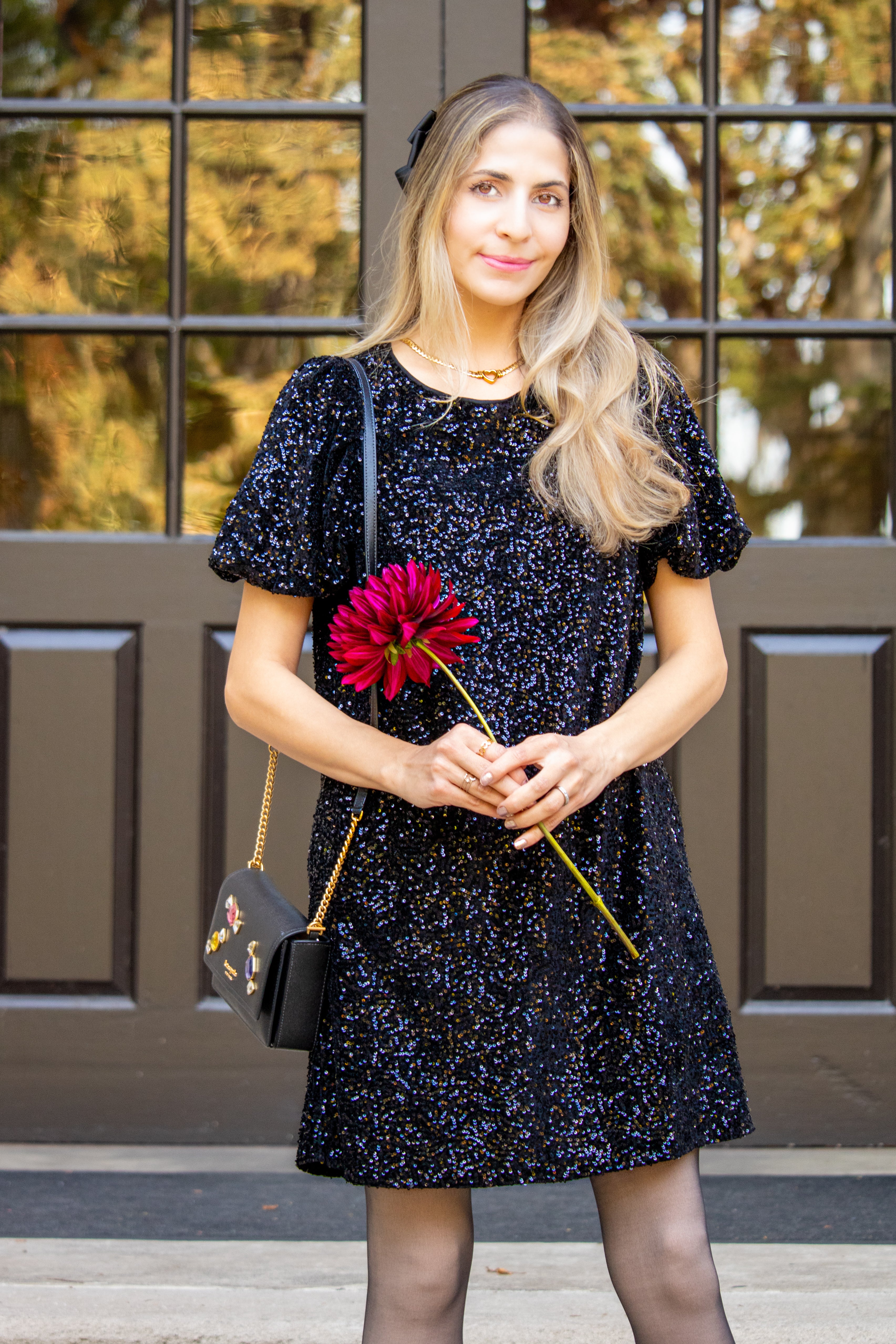 Sequin Shirt Dress In Swifty Midnight -FINAL SALE-( Size S & 1X left)