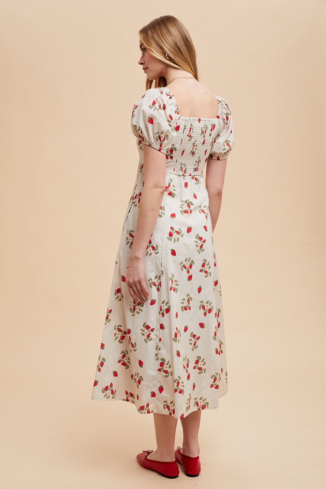 Strawberry Dress In 100 Cotton