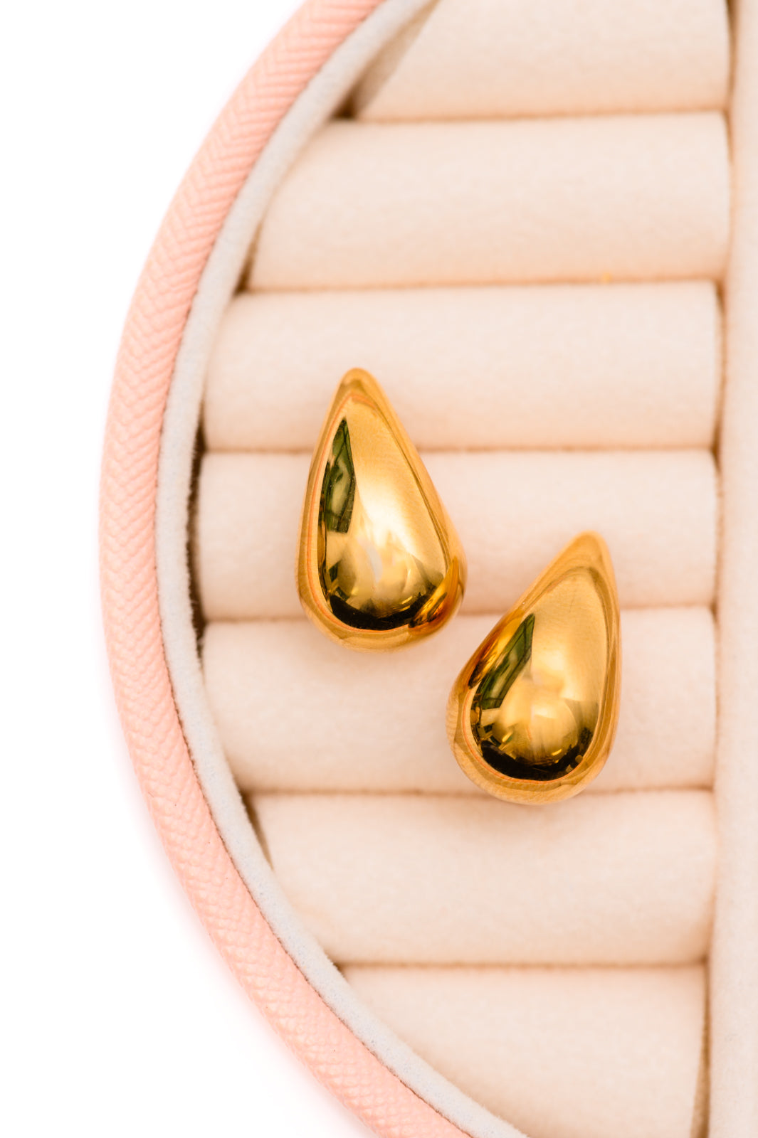 Drip Drop Teardrop 18K Gold Plated Stainless Steel Earrings