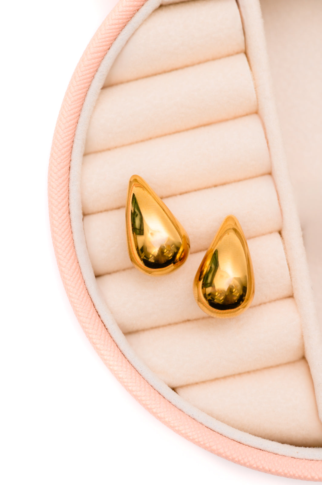 Drip Drop Teardrop 18K Gold Plated Stainless Steel Earrings