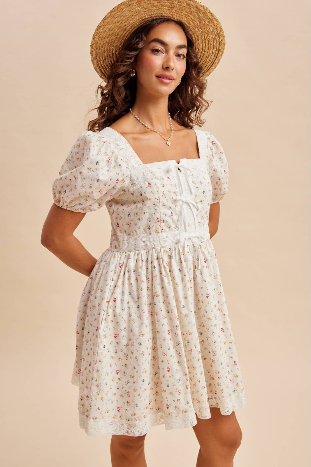 Little Stories Ditsy Floral Mini Dress