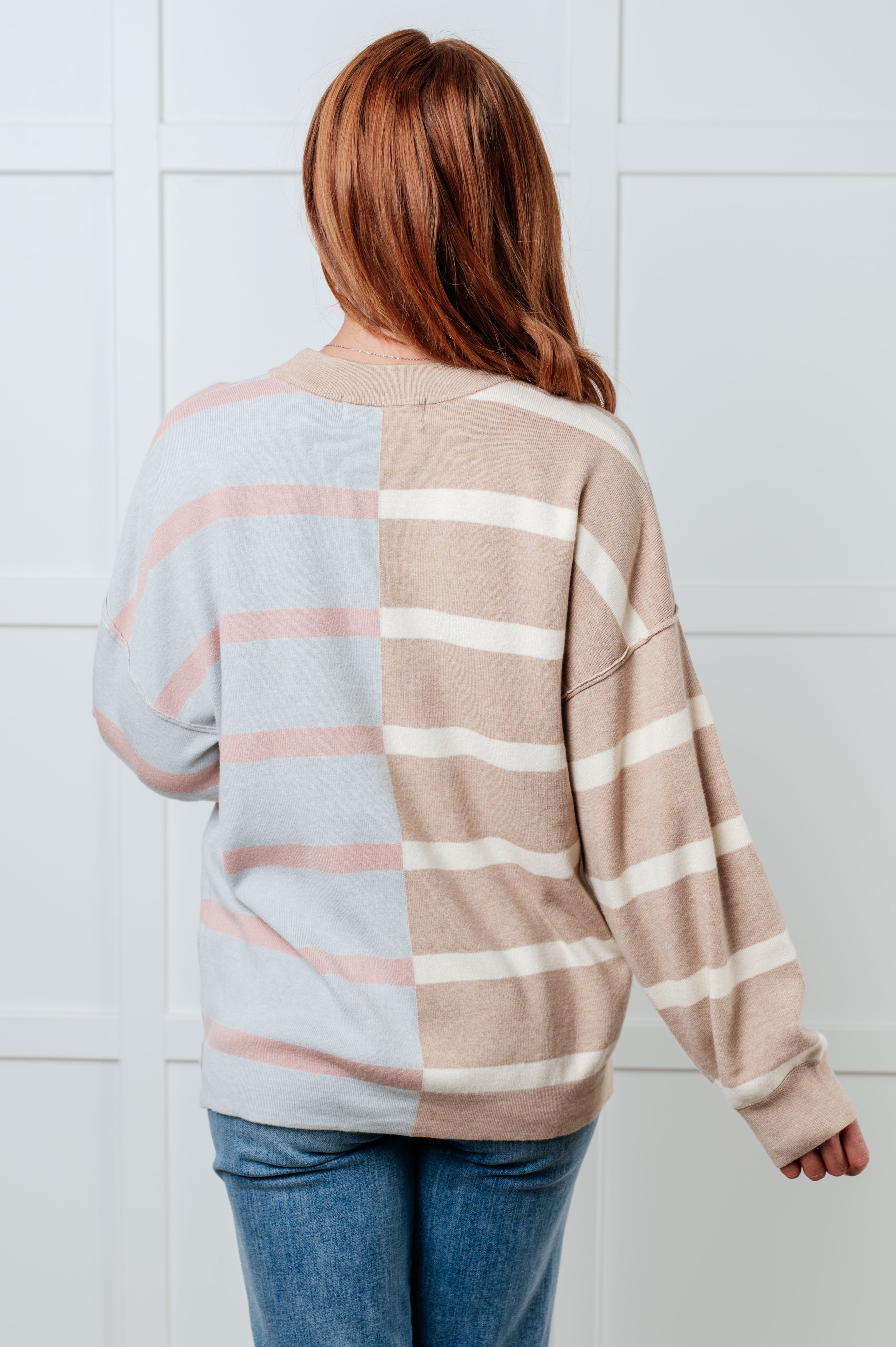 Cute Striped Patchwork Sweater