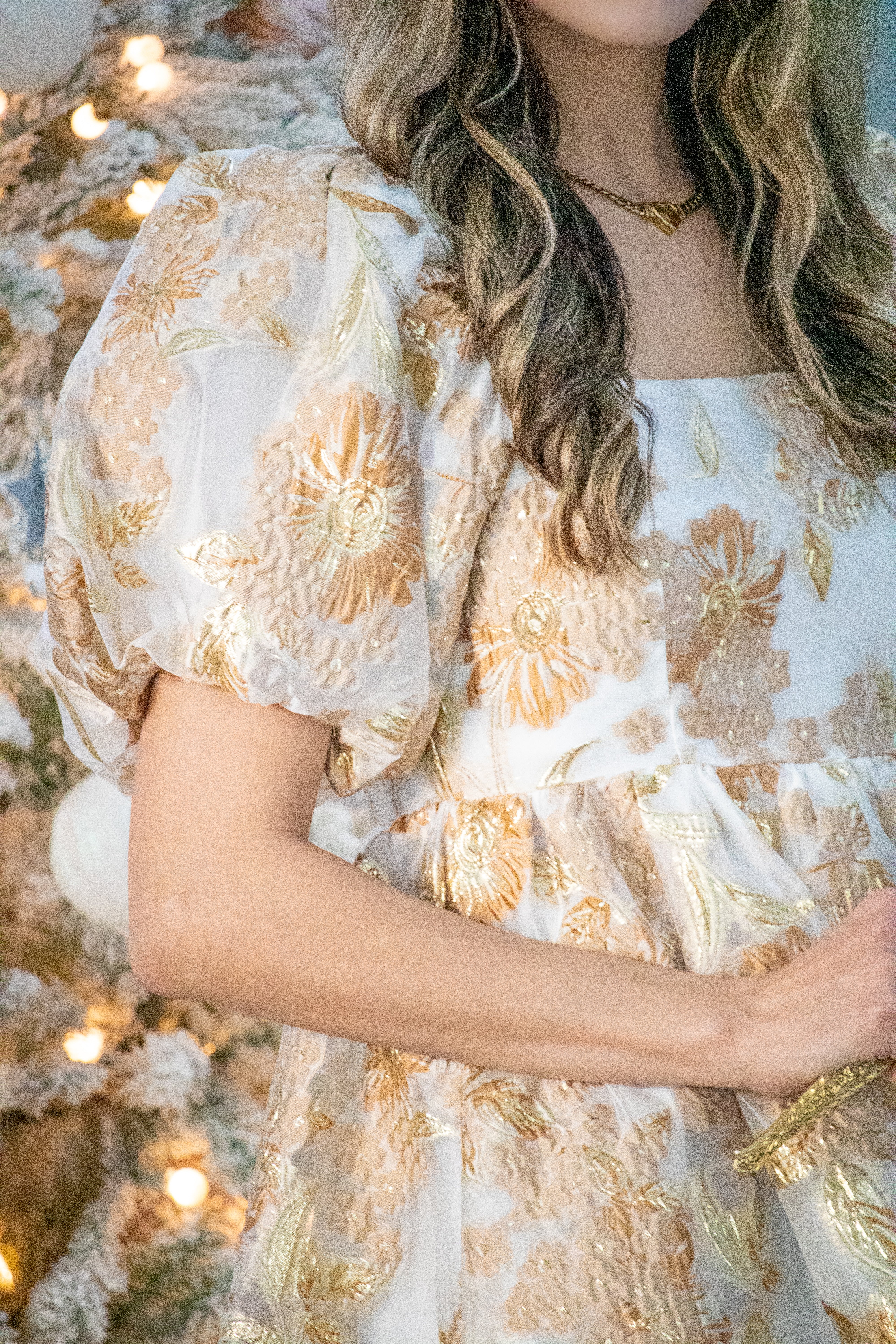 Fearless Dress in Swifty Holiday Gold -SALE-