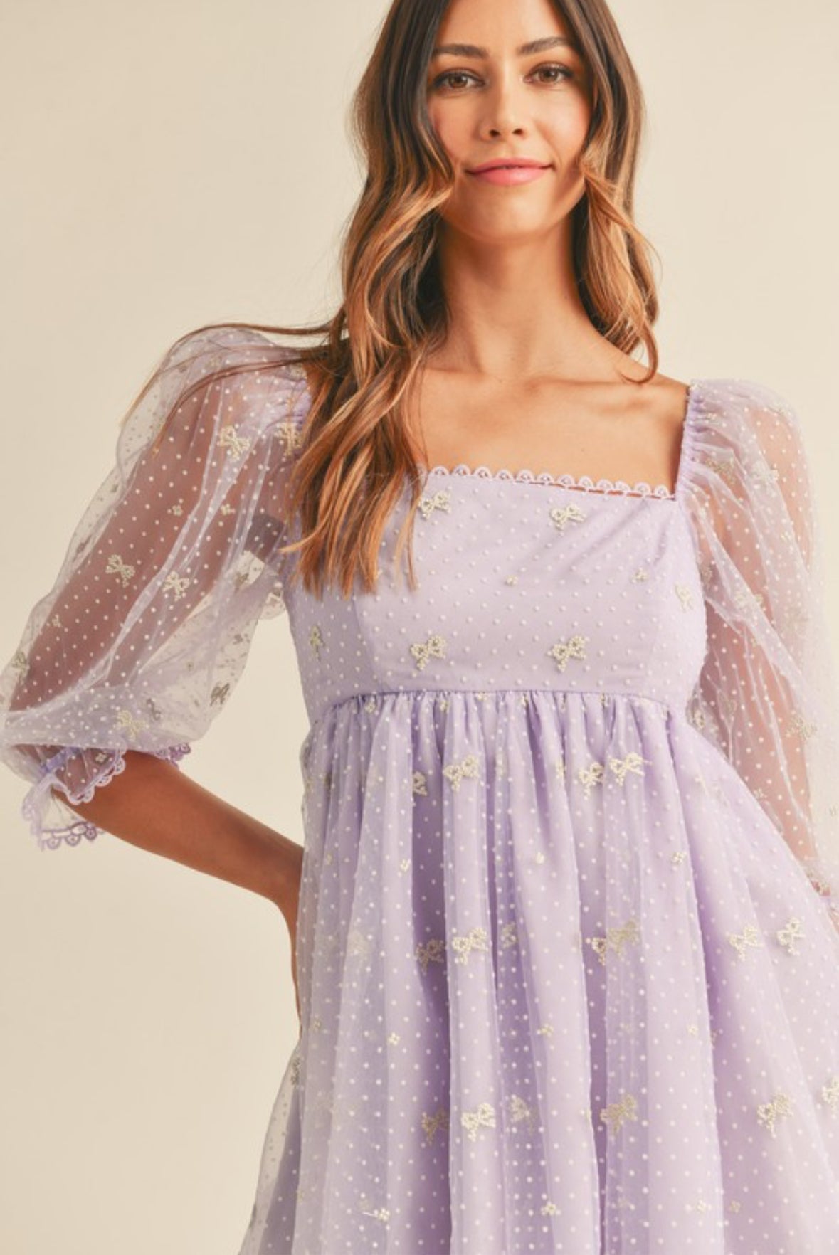 Purple Tulle Coquette Dress Lavender Haze